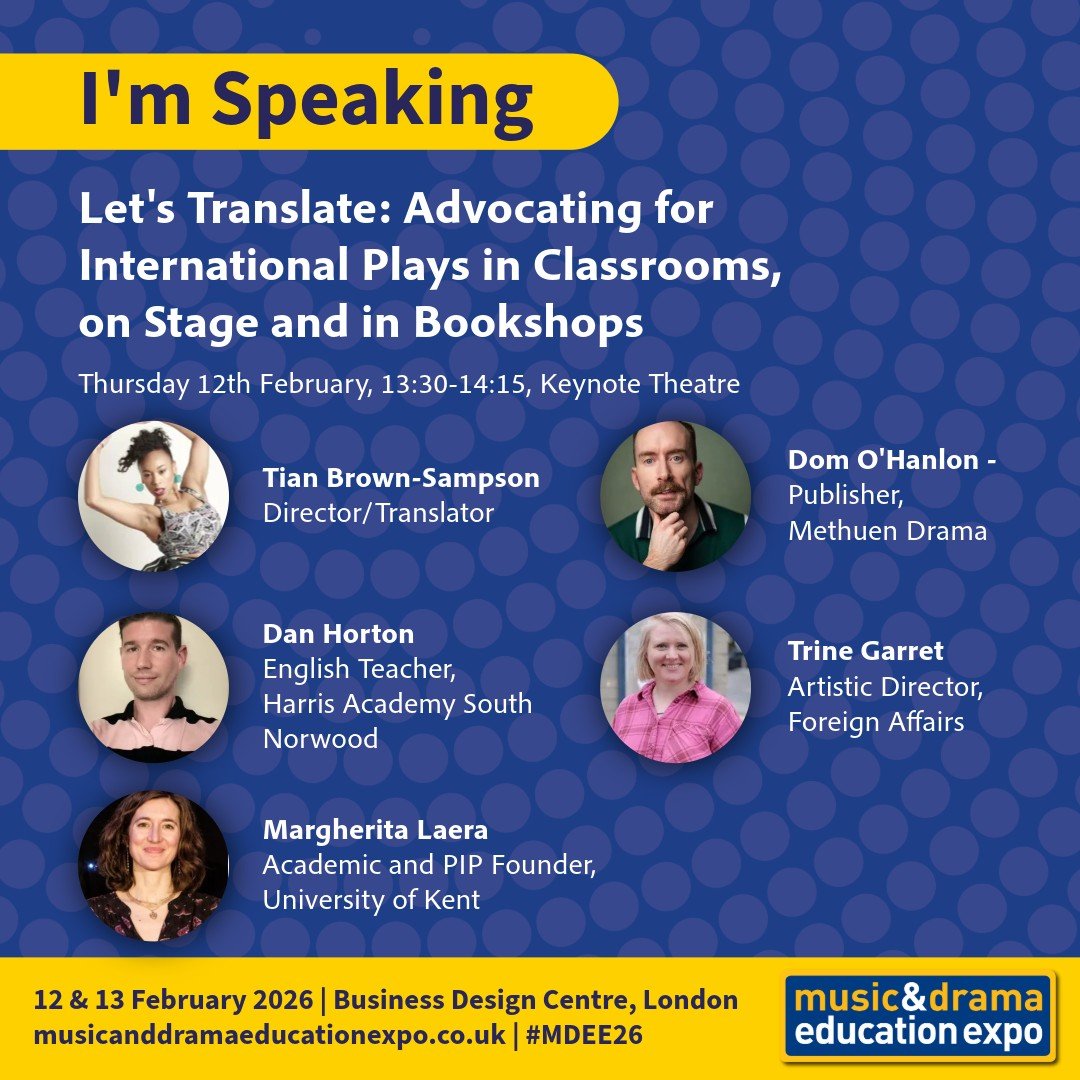 Join us for our panel talk @musicdramaexpo 2026 on Thursday 12th February at 13:30 in the Keynote Theatre at London's Business Design Centre. 

We will be joined by the amazing
- Dan Horton - Head of English from harris_south_norwood 
- Dom O'Hanlon 