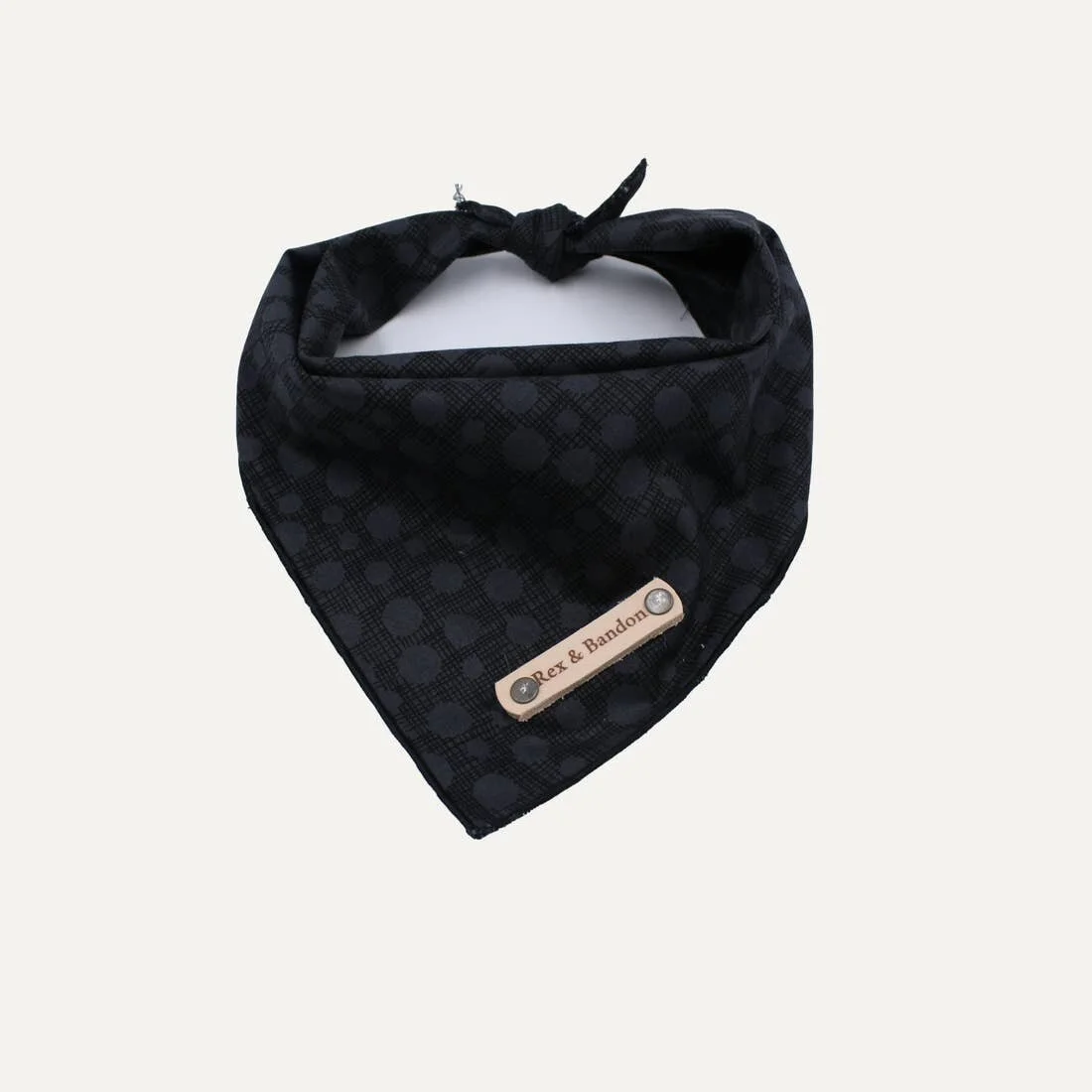 Kimmi Dog Bandana - Charcoal Dots .jpeg