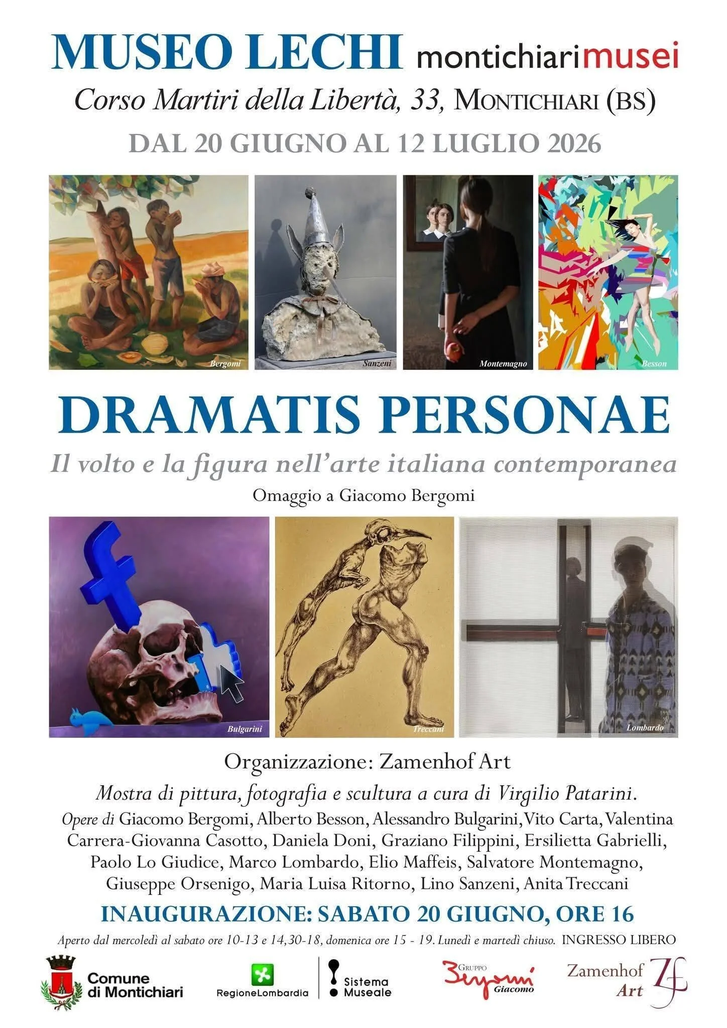 " Dramatis Personae " - Il volto e la figura nell'arte contemporanea. A cura di Virgilio  Patarini di Zamenhof Art. 
