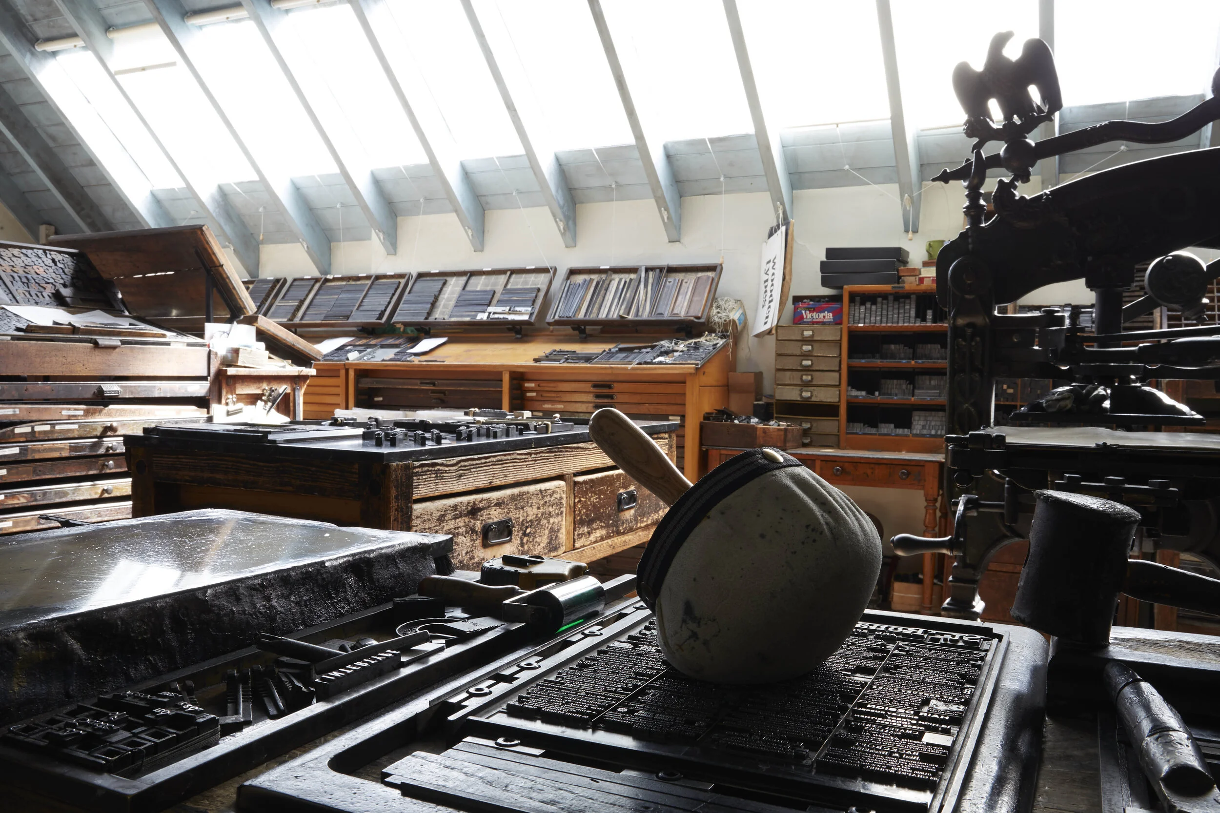 Robert Smails printing works, Case room, Article image,  National Trust for Scotland