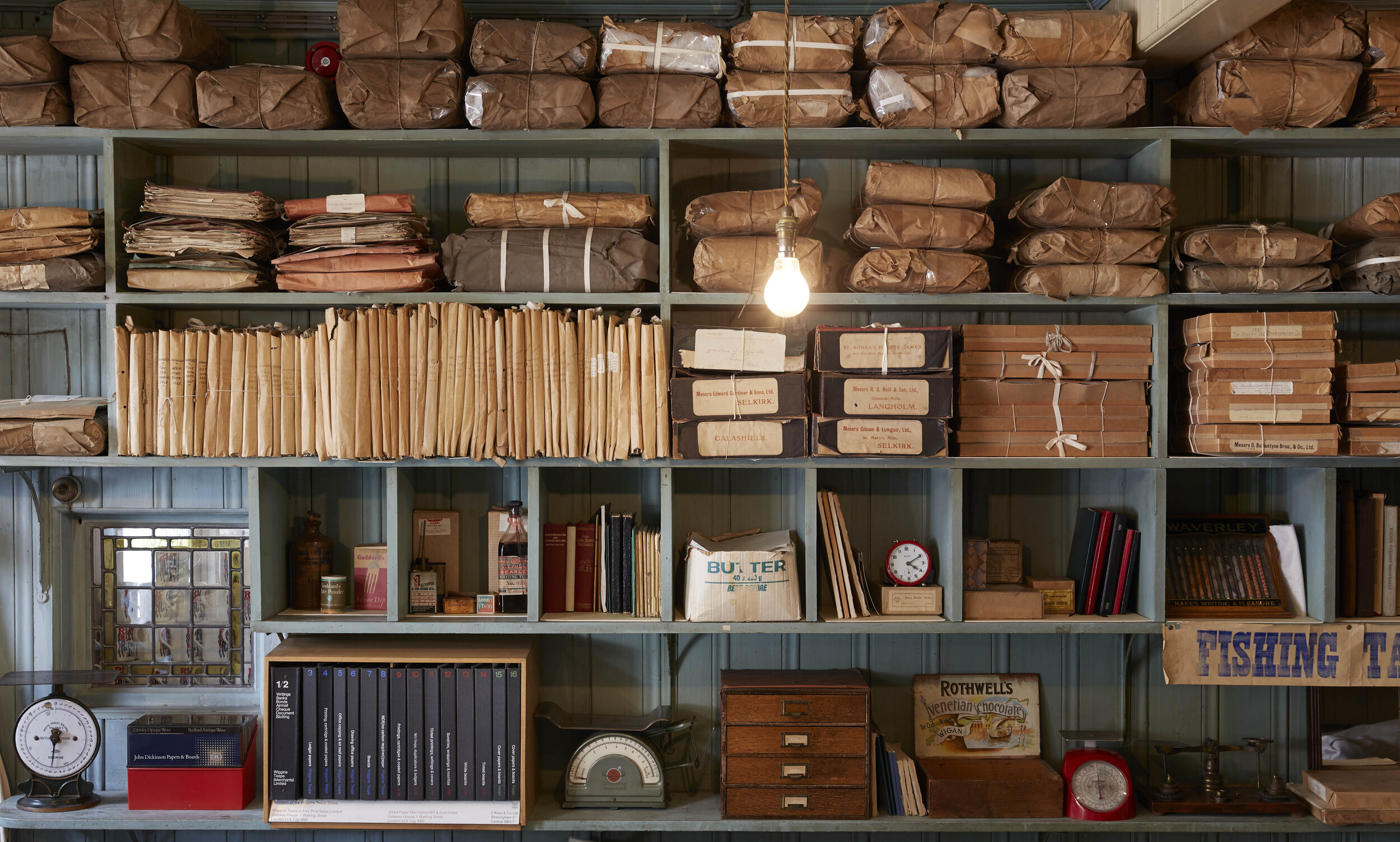Robert Smails printing works, Office storage, Article image, National Trust for Scotland