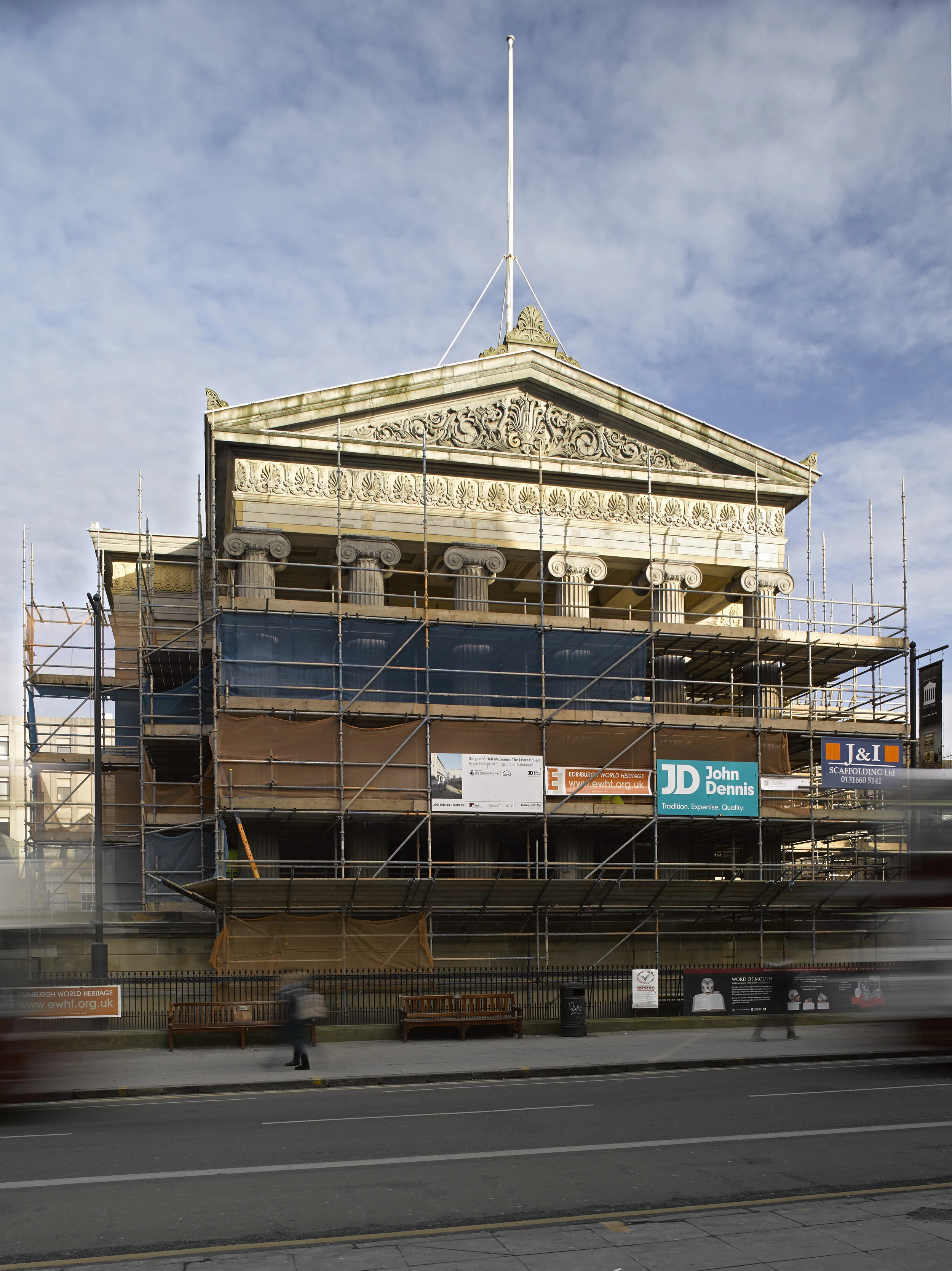 Royal College of Surgeons during conservation, Edinburgh World Heritage