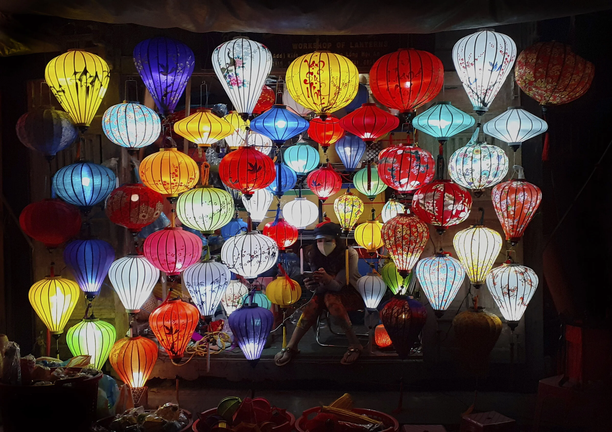Lantern shop, Hoi An night market, Vietnam