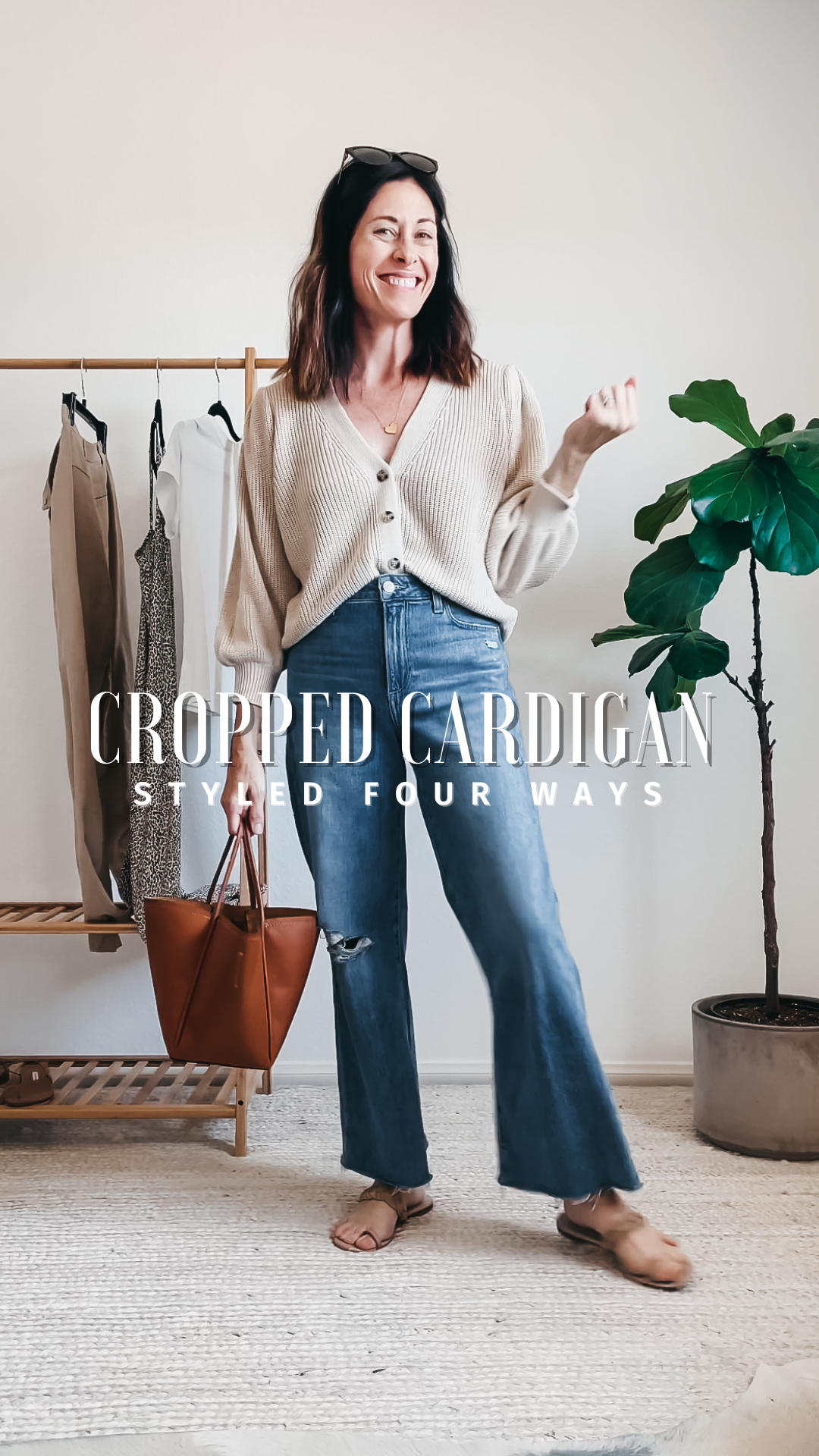 How to Style a Cropped Cardigan 4 Ways