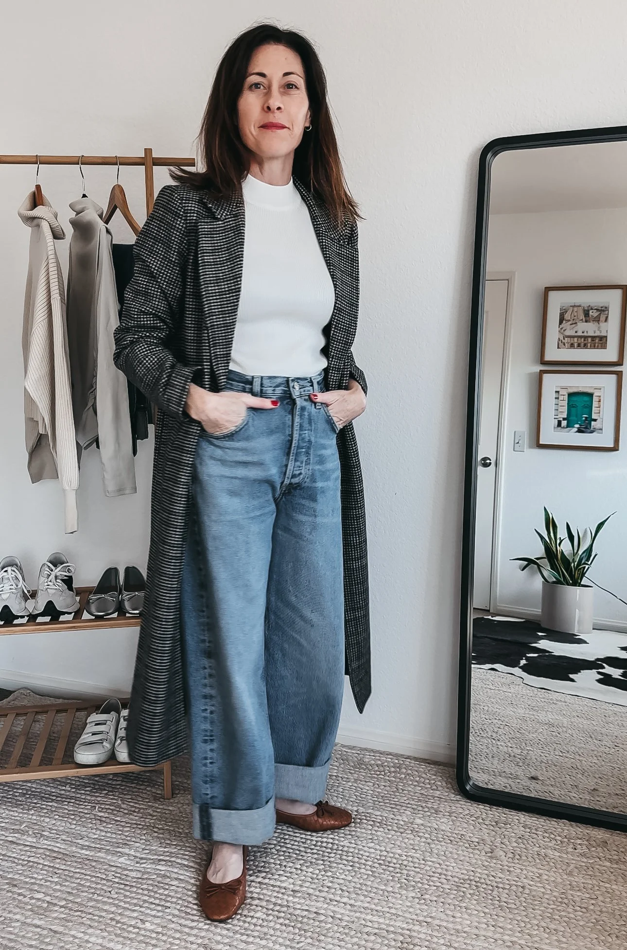 Straight Jeans Winter Outfit Wide Leg Jeans Winter Outfit On Sale