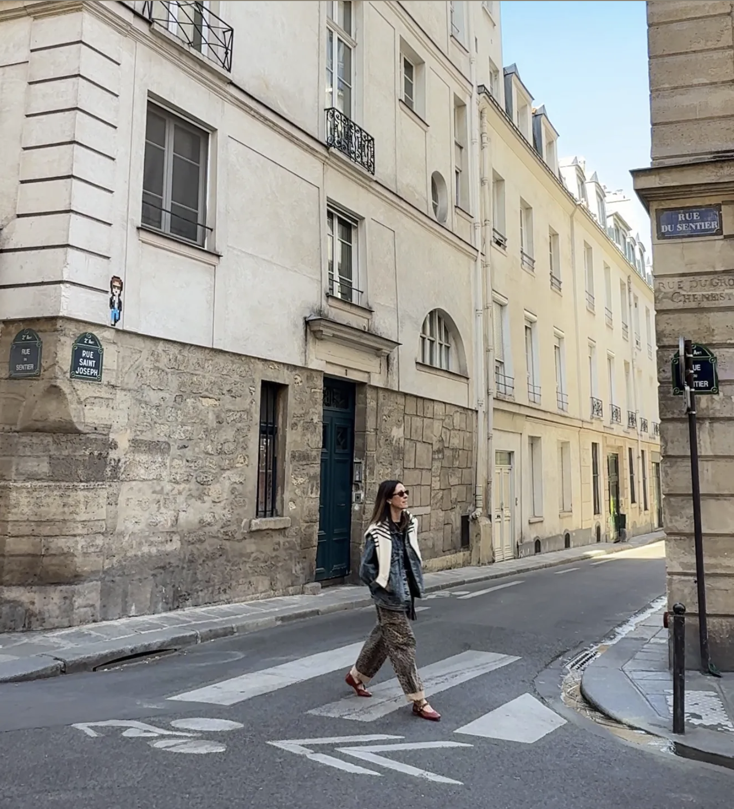 woman on the street of paris france