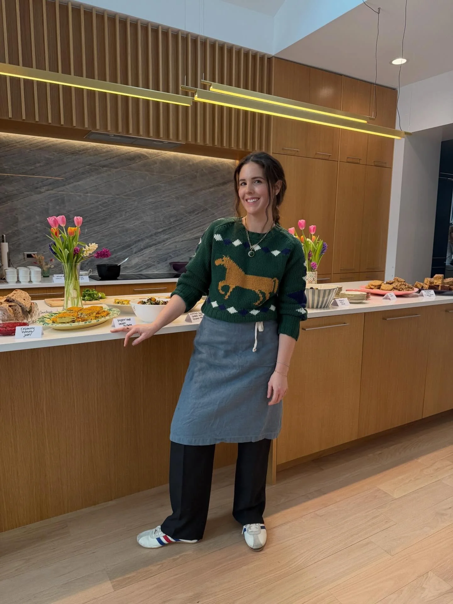 I have been catering more recently and loving it. This past weekend was a vegetarian brunch ~ here&rsquo;s what I made:

*dairy free jalape&ntilde;o and bell pepper frittata 
*smashed sweet potato with tahini and sesame
*sourdough with raspberry hone
