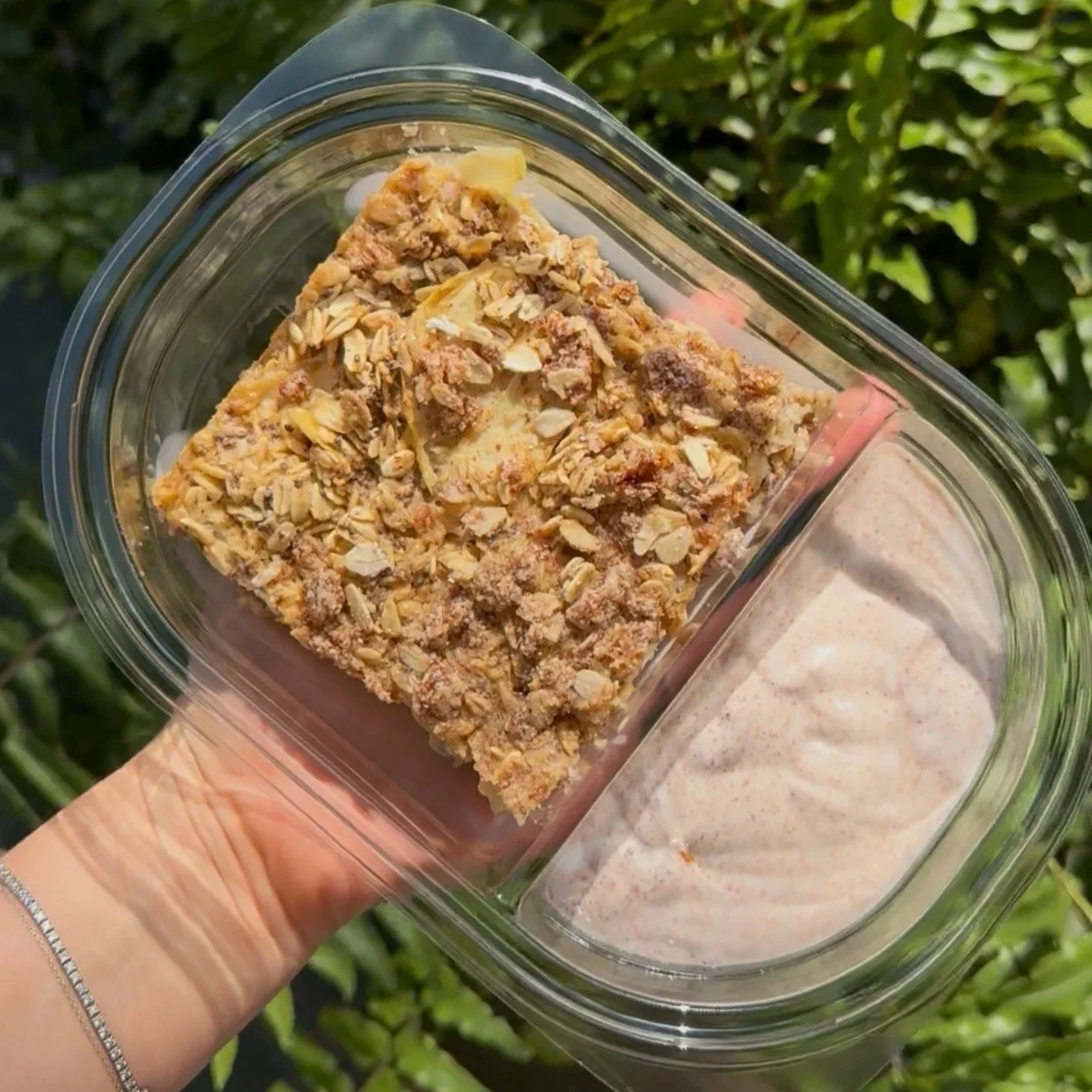 Apple Sliver Baked Oatmeal with Crumb Topping