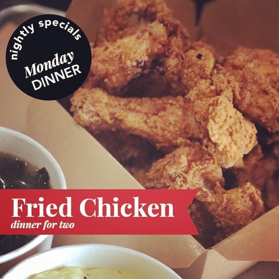 Pre-order your Fried Chicken Dinner for Monday night ASAP to guarantee availability! You get a whole crispy fried chicken, white cheddar mac &lsquo;n cheese  and collard greens for only $32! Please note: Same day pre-orders are limited and may sell o