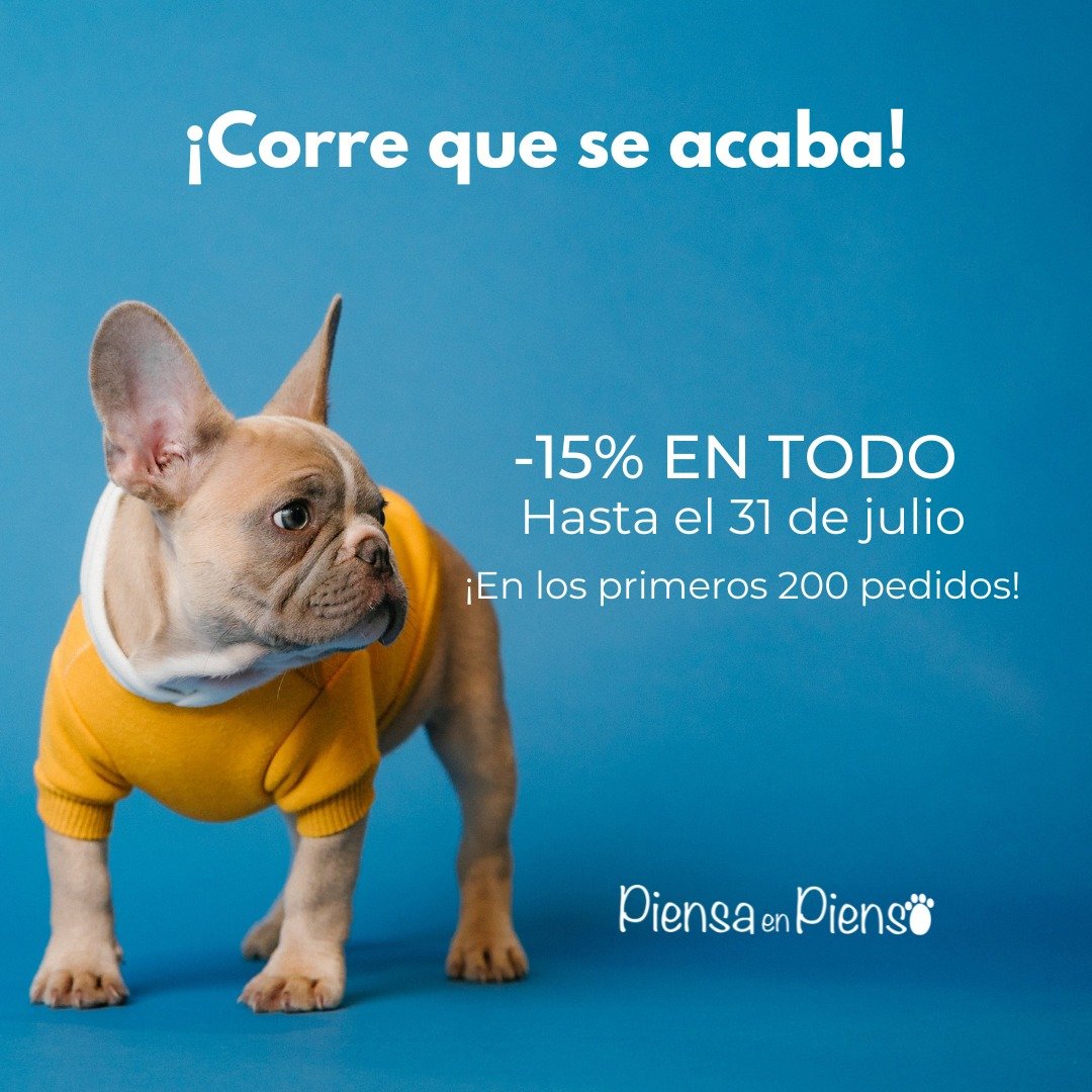 🚨&iexcl;Estamos de REBAJAS!🚨
Consigue un cup&oacute;n para tener un descuento del 15% en toda la web de PiensaenPienso. 😱😱😱
🚨SOLO HASTA EL 7 DE JULIO PARA CONSEGUIR EL CUP&Oacute;N 🚨&iexcl;CORRE!🏃&zwj;♀️🏃&zwj;♂️🏃