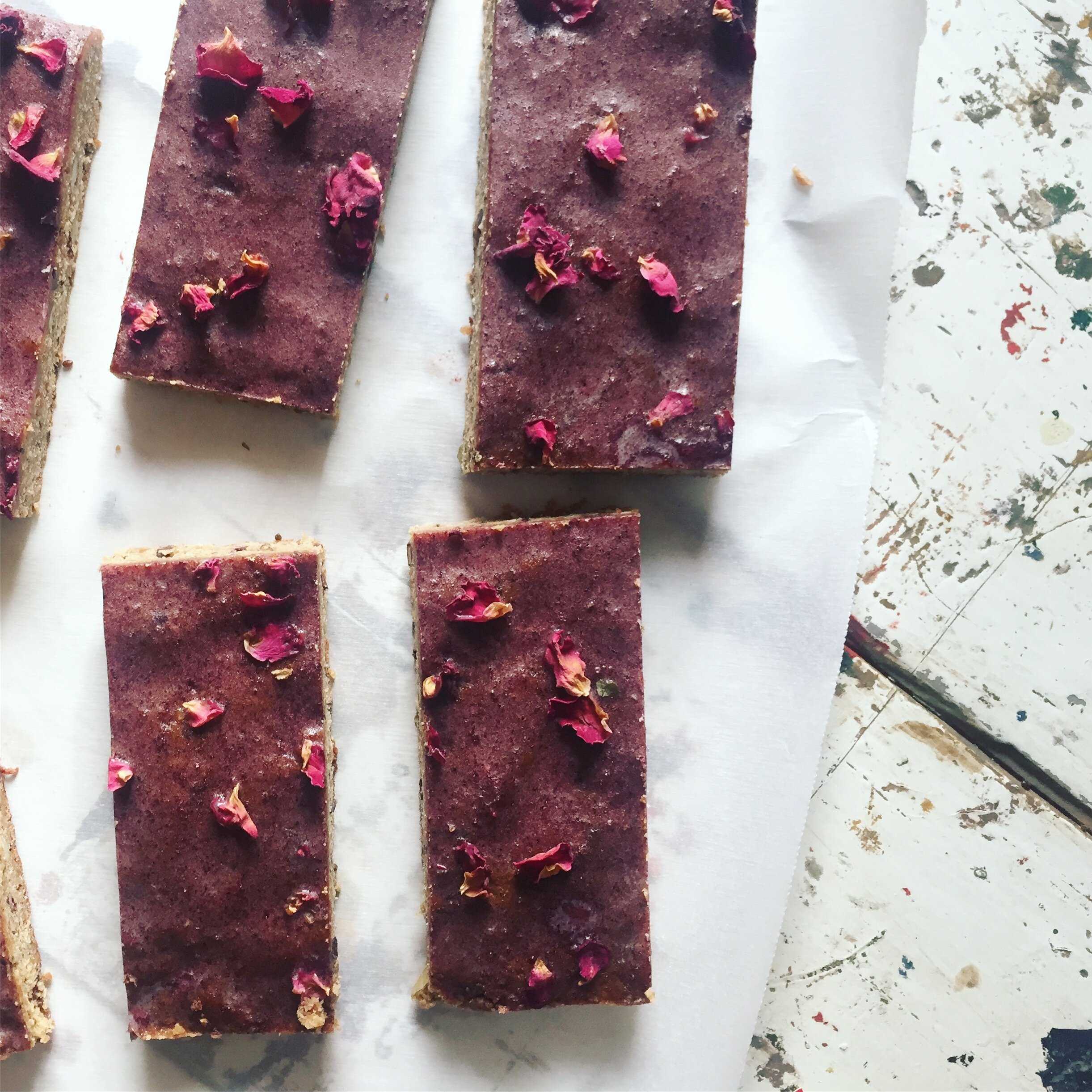 Paleo Spiced Apple Bars with Superfood frosting