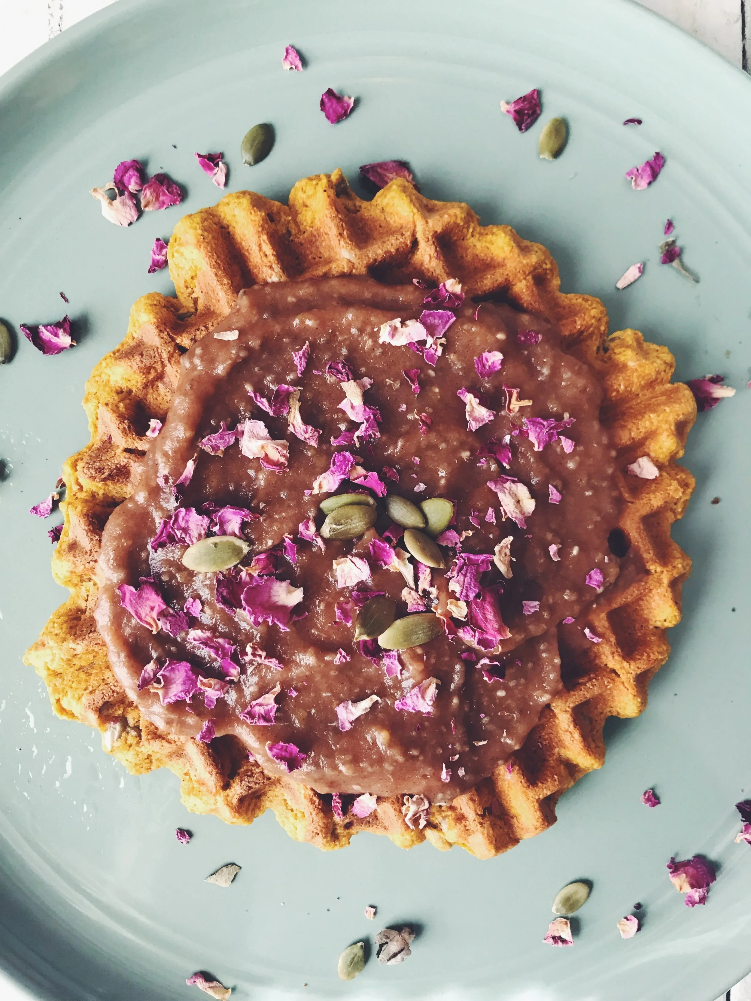 Spiced Apple Ancient Grain Waffles