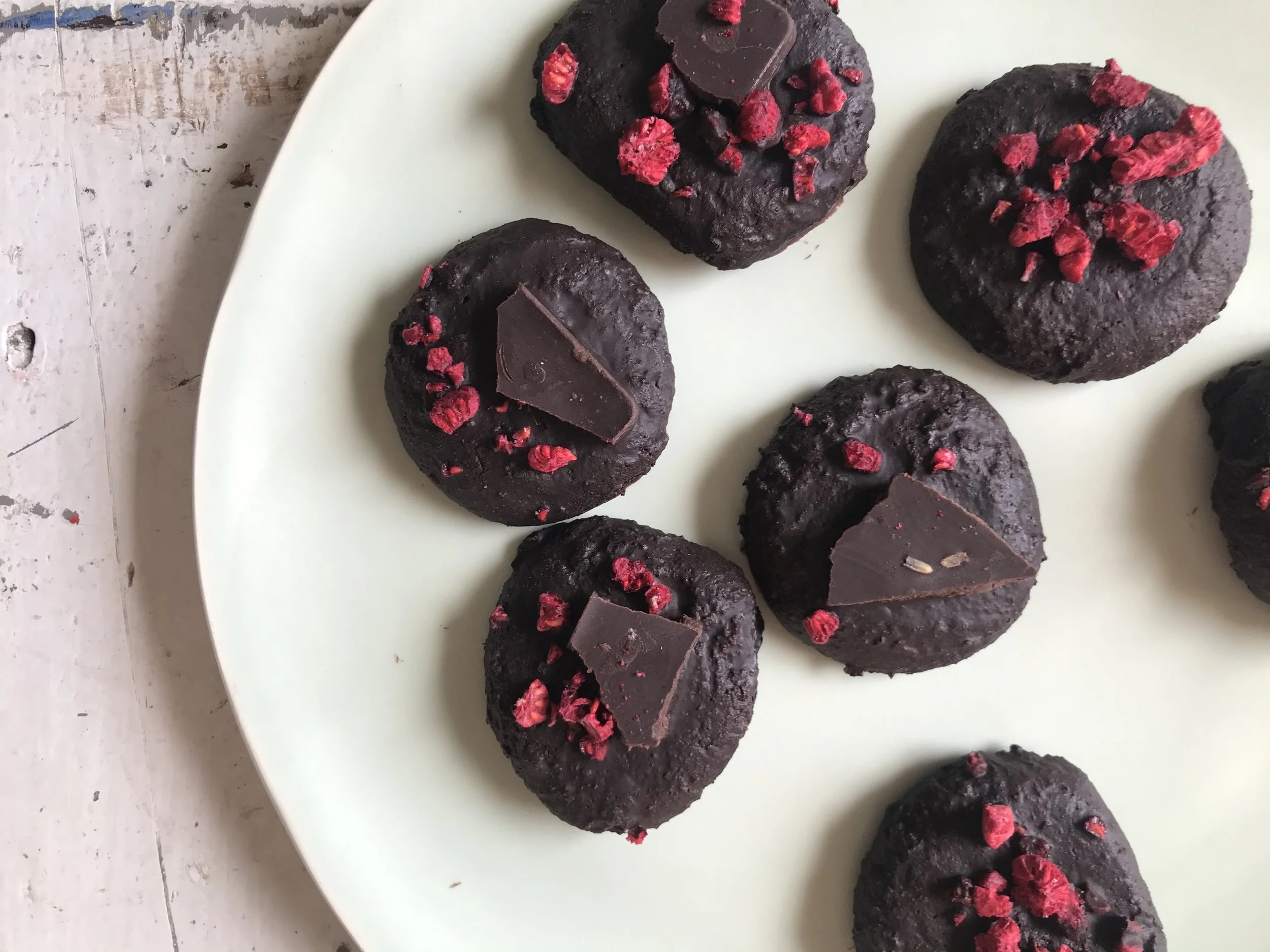 Spiced Cacao and Sesame Cookies with Ayurvedic Chocolate Topping