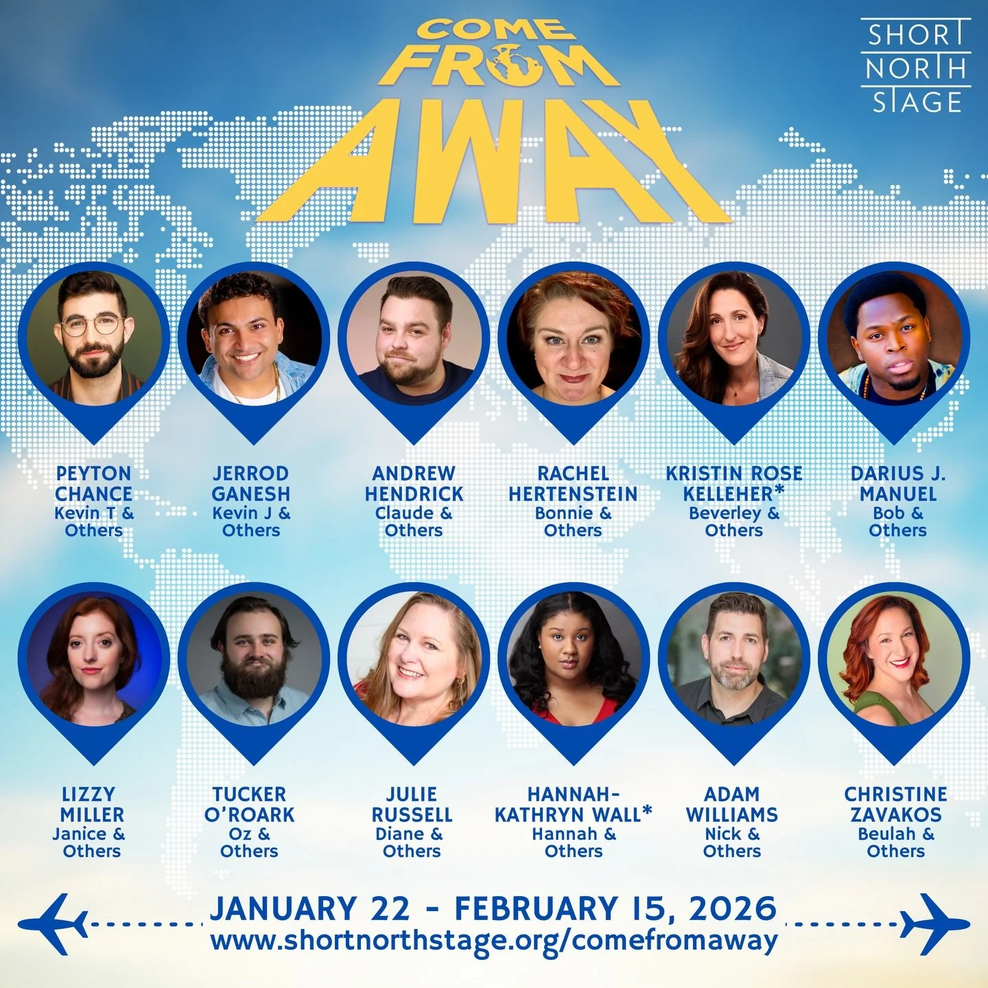 Welcome to the Rock!📍🌎
Our incredible cast of Come From Away is ready to welcome you to Newfoundland&mdash;where the kettles are always on, strangers become lifelong friends, and &ldquo;you are here&rdquo; means you&rsquo;re exactly where you&rsquo