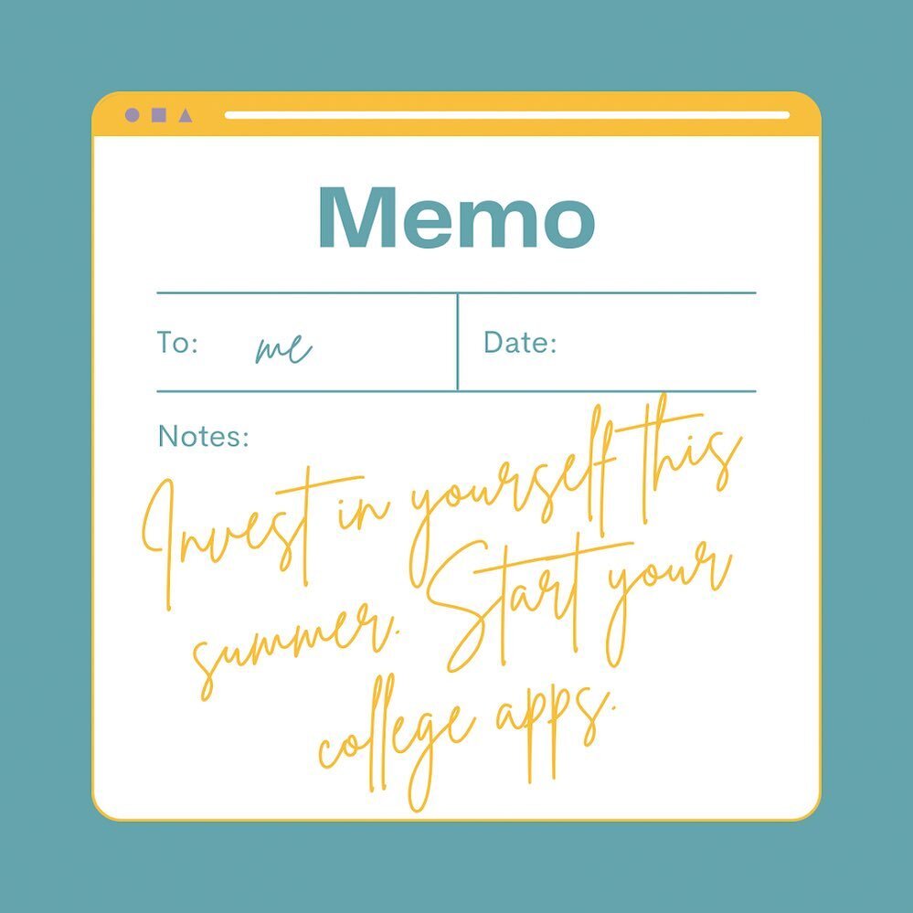 📝 Note to self for juniors (now rising seniors): ☝🏼

As said by Warren Buffet, &ldquo;The best investment that you can make, is an investment in yourself. &ldquo; And how can you invest in yourself right now? You can start early. You can ask for he