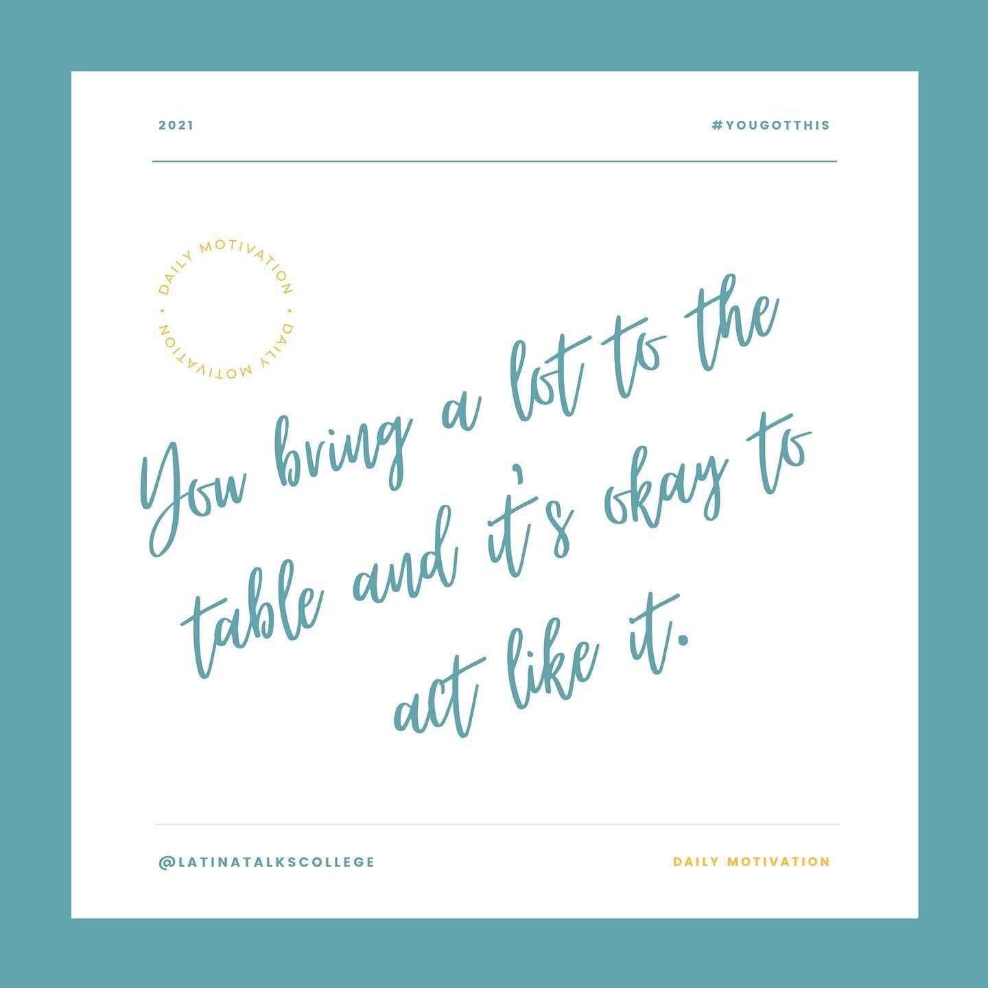 &hellip;and it&rsquo;s okay to act like it!!! 📢

Pro Tip: Bring alllllll the confidence when working on college applications. 

I know we all have days when we don&rsquo;t feel amazing, but it&rsquo;s important to bring energy and confidence to ever
