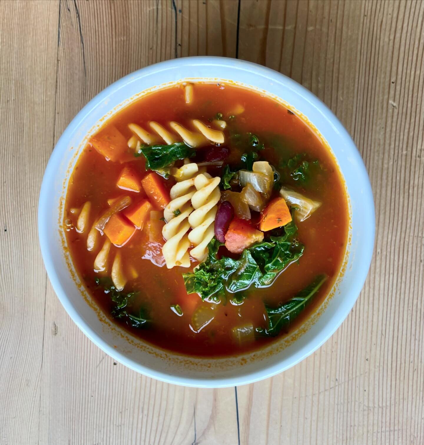 New soup: Minestrone made with GF pasta!  Always vegan &amp; GF. 

#soup #soupseason #minestrone #minestronesoup #glutenfree #vegan #glutenfreeandvegan #glutenfreesoup #vegansoup #petitcafeoak