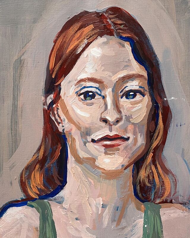 Finally painted a decent portrait of Katie
(@deprestybestie Why are you so hard to paint??)
A n y w a y s  Thanks for sitting still for me🧡
