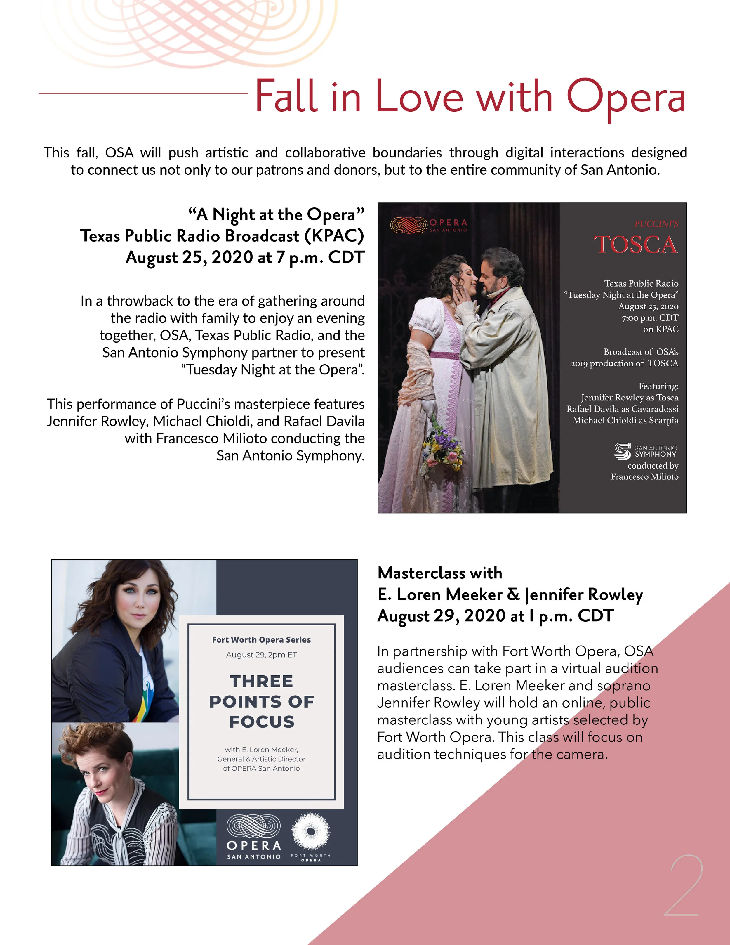 Lucia Brochure — OPERA San Antonio