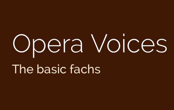 Opera Voices - The basic fachs