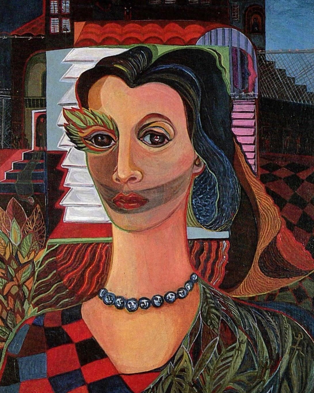 Analida Burgos (b. 1949), &ldquo;Mujer&rdquo;. Oil on canvas. 

Known better for her work as a graphic artist, printmaker &amp; poster artist Burgos was the only woman to collaborate (in the 1980s) as a poster artist at Taller de Gr&aacute;fica from 