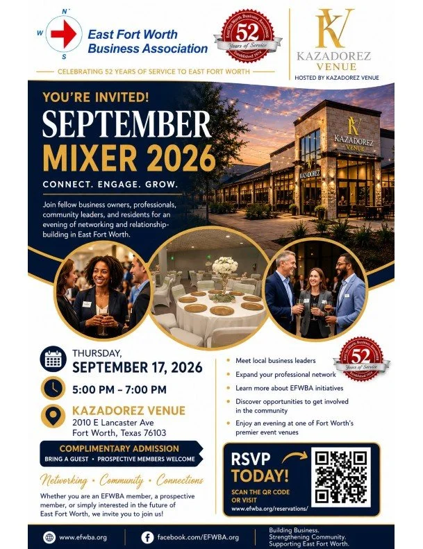 East Fort Worth Business Association September Mixer 2026