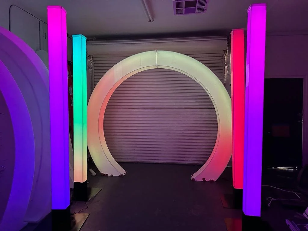 LED Lightup arch and tubes — SYNERGY EVENT GROUP