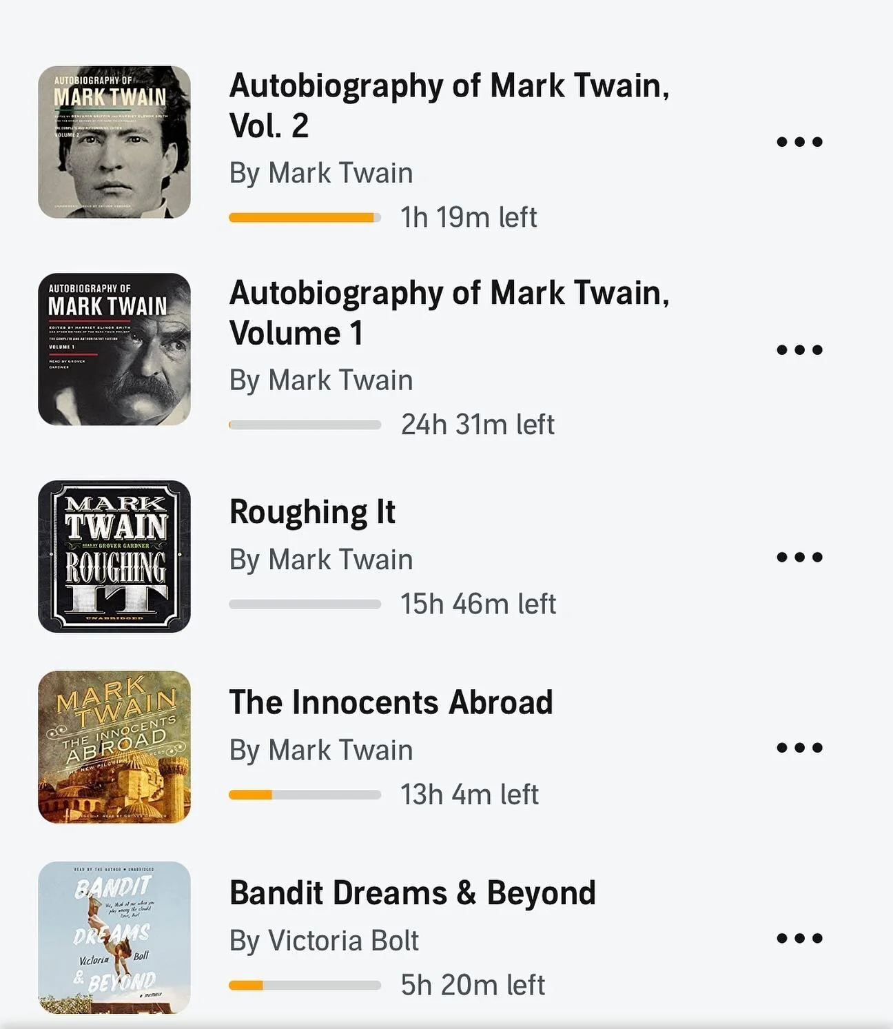 Even though the only place my book will be in close proximity to Mark Twain&rsquo;s work is in my personal audio library, it still makes me happy!! ☺️🎧📖😎 #marktwain #humorist #prose #nonfiction #memoir #travellog #audiobooks #narrator #grovergardn
