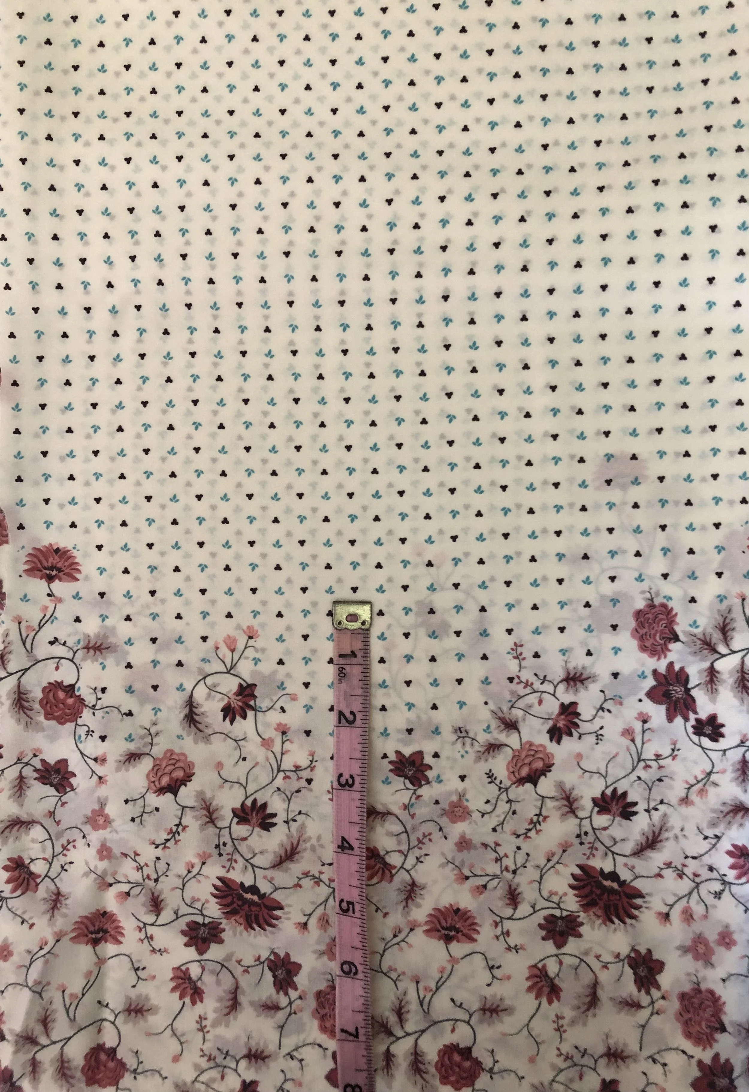 Ditsy Pattern with Floral Bottom