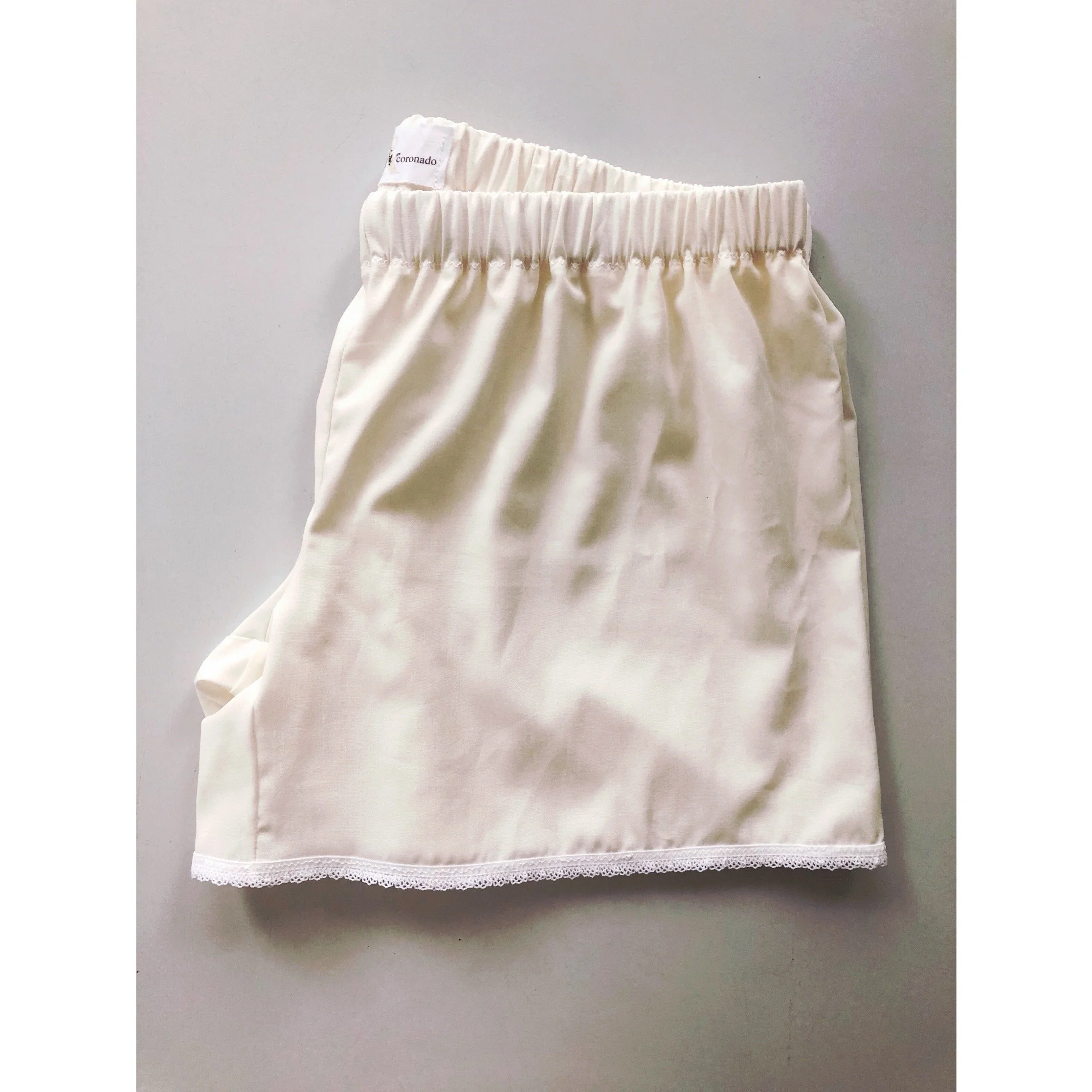 White Lounge Shorts Side View.JPG