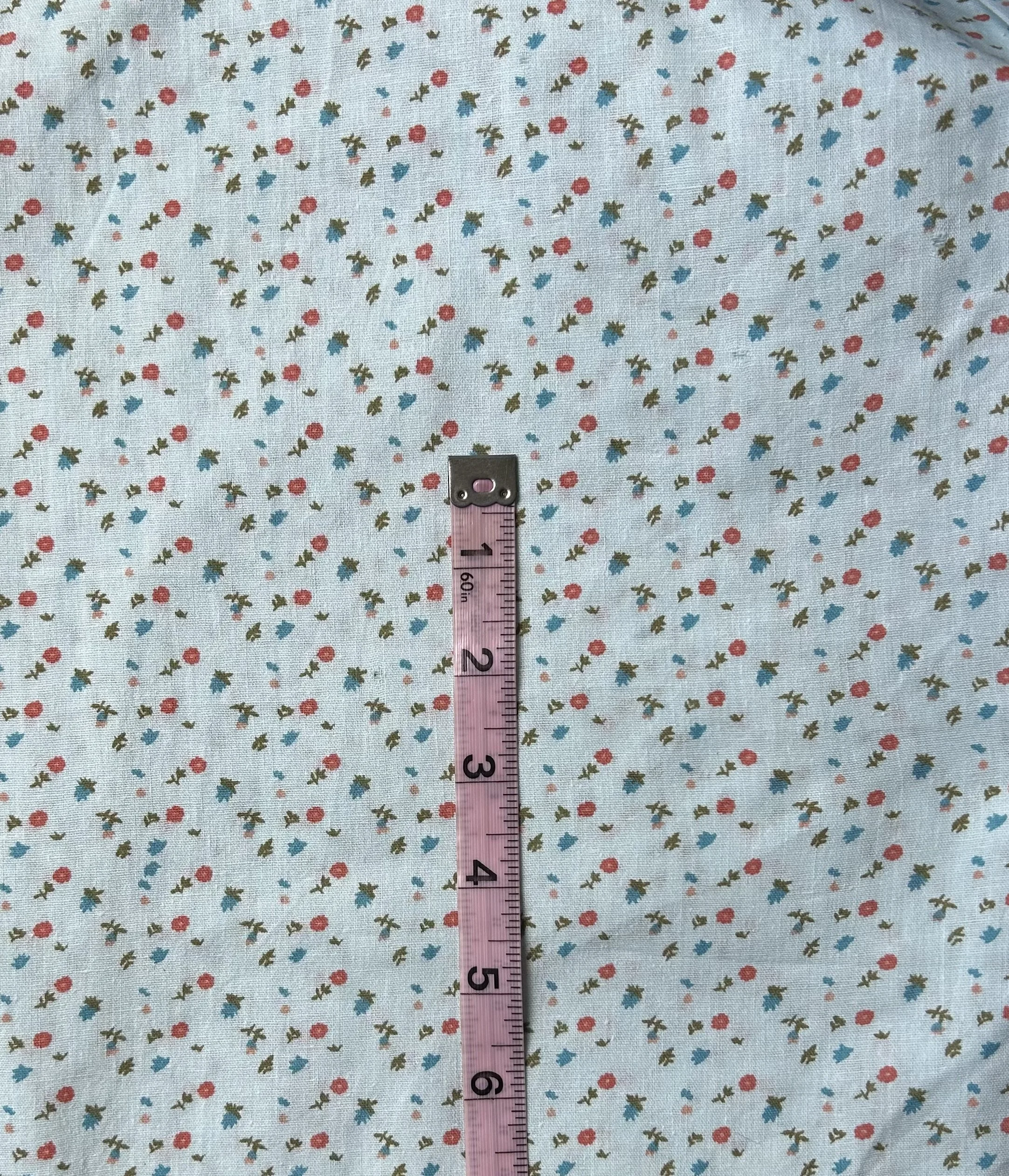 Blue Cotton Ditsy Floral