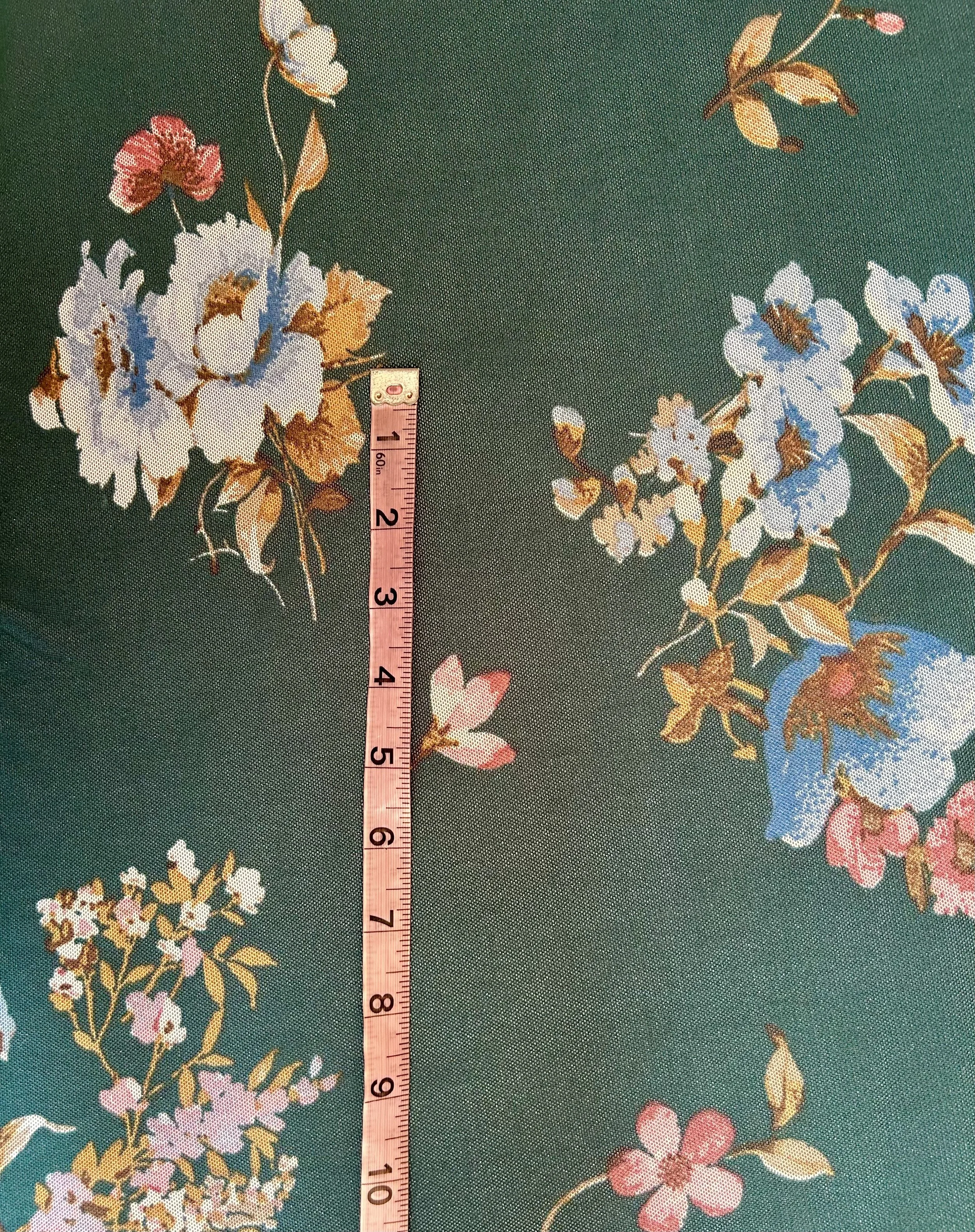 Sheer Emerald Florals