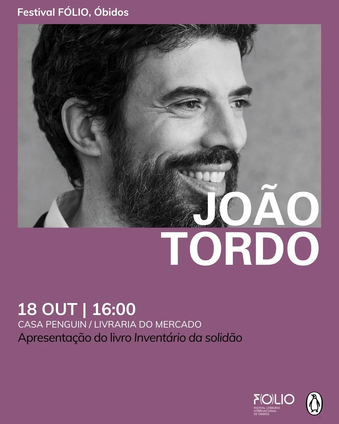 19 de OUTUBRO no FÓLIO em ÓBIDOS 17h30