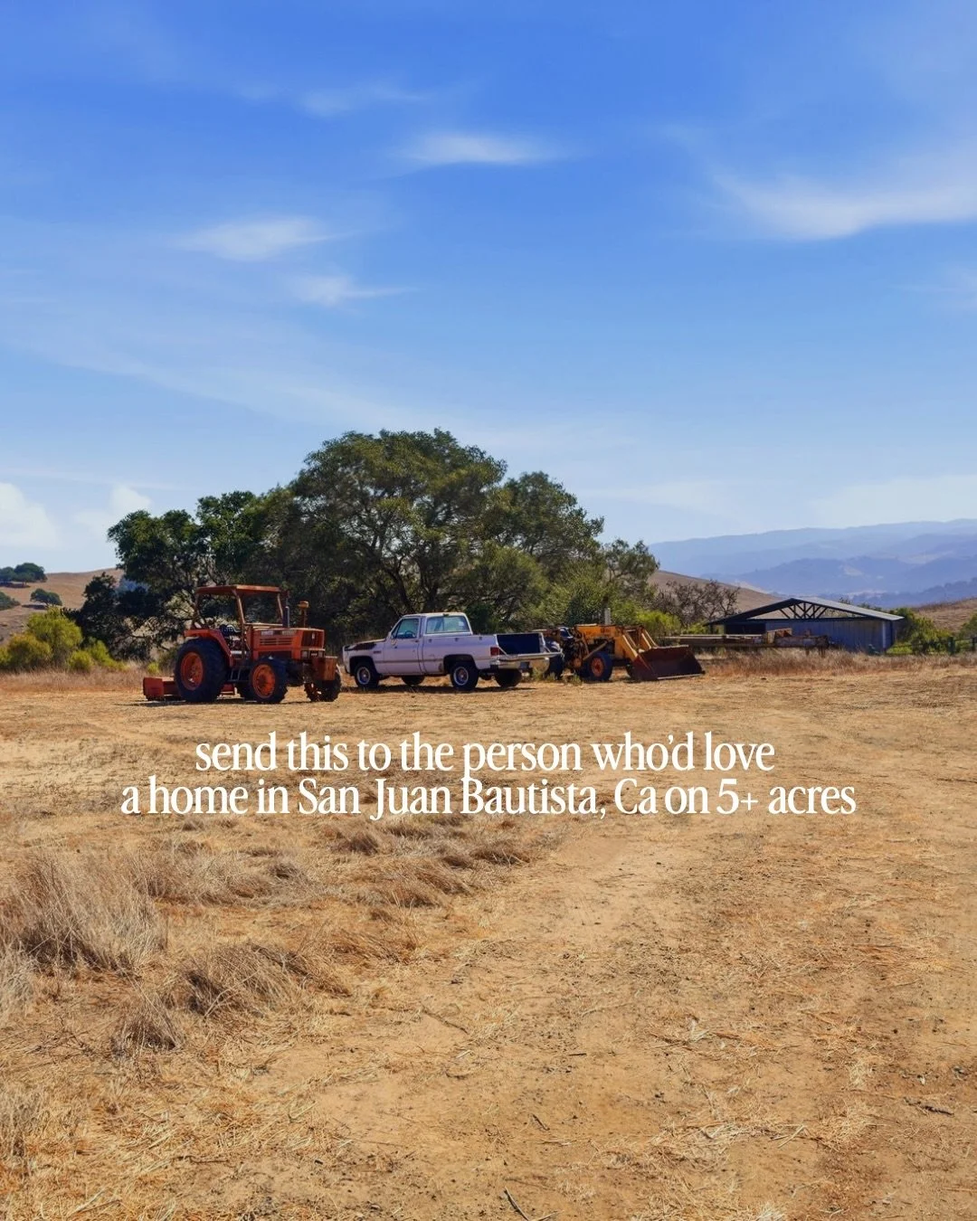 Charming country retreat with expansive San Juan Bautista views. Enjoy the beauty of California country living in this spacious 3,100 sq. ft. hillside home on over 5 acres. 
Listed at $1.19M 
Showing appointments available. 
DM for more info

Zoe O&r