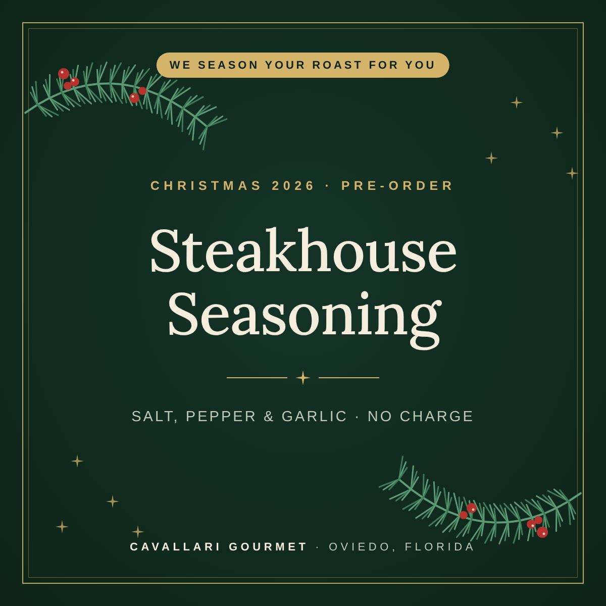 We Season It: Steakhouse (Salt, Pepper & Garlic) — Free Add-On for Your Christmas Order