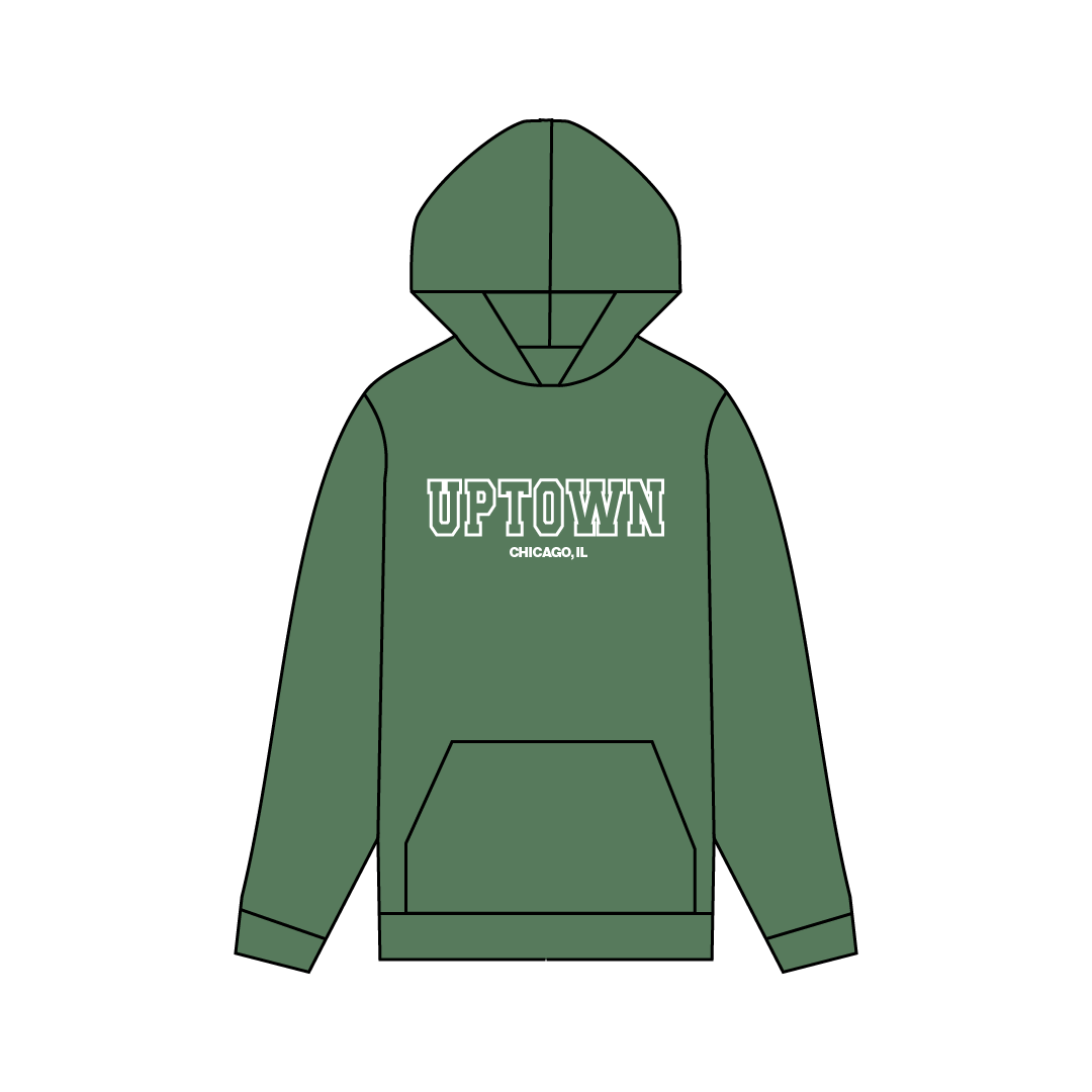 UPTOWN Hoodie  (Heather Grey/Dark Green) *CYBER WEEK SALE*