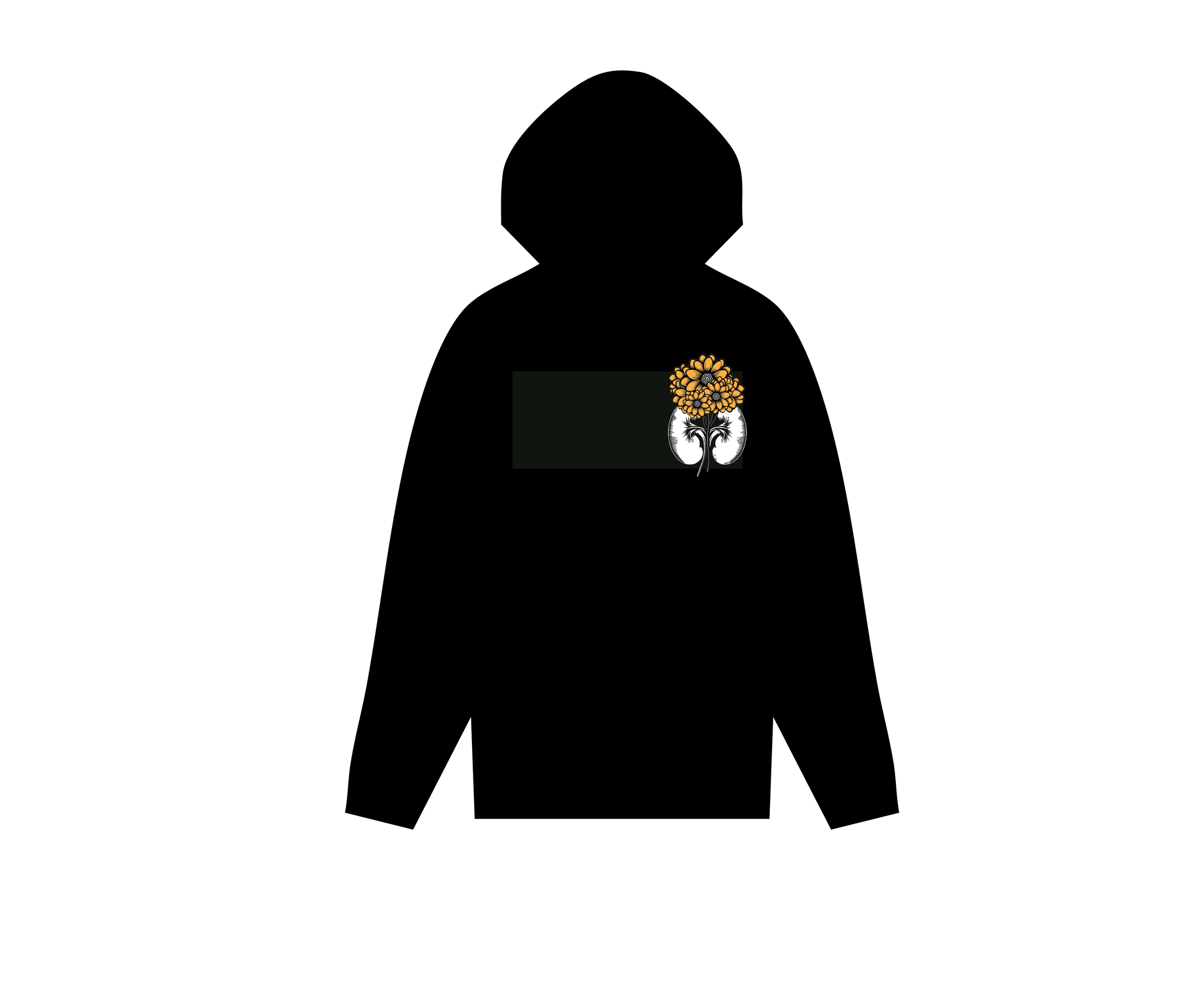 Flowers For Kidney Warriors Hoodie (Black)
