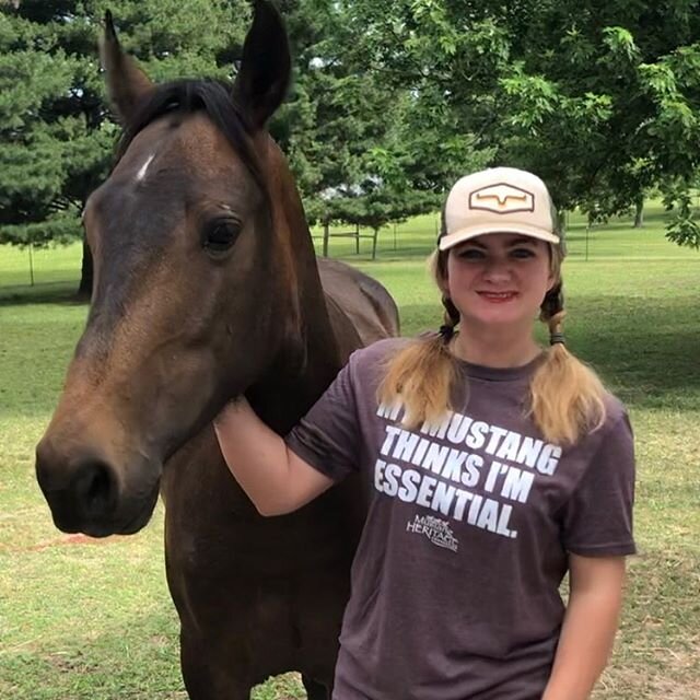 Thanks @indy660 for ordering me this awesome shirt! 😂I think Sunny agrees!

Sunny was my first Extreme Mustang Makeover horse! I can&rsquo;t believe I&rsquo;ve had him for almost 3 years now!  #MHFMustangFamily