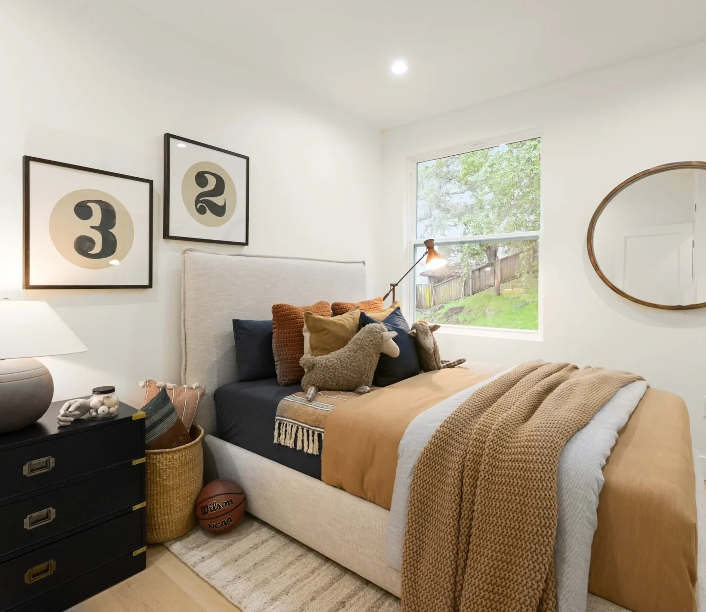 A bedroom with just the right dose of whimsy ✨
For this recent stage, we leaned into deeper tones without letting the space feel heavy&mdash;balancing them with soft textures, playful patterns, and thoughtful layers. The result is a room full of pers