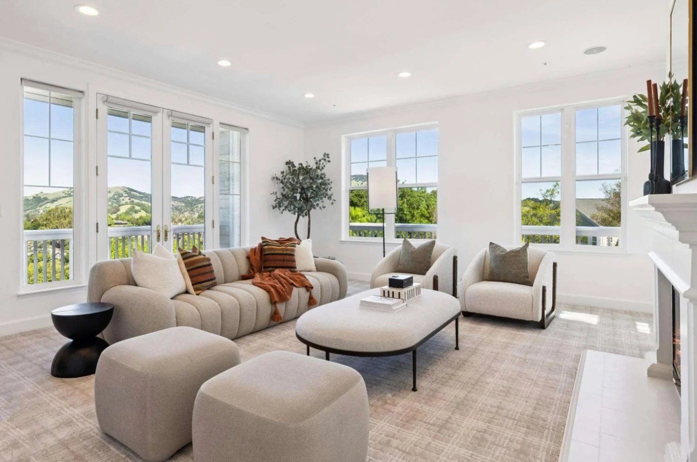 Keeping it light, effortless, and comfortable at 40 Miwok Drive.

Our signature Pezzolo style &mdash; layered neutrals, soft textures, and subtle pops of color that bring warmth and life to the space.
 
Offered by @marlamoresi 
#novato #interiordesig