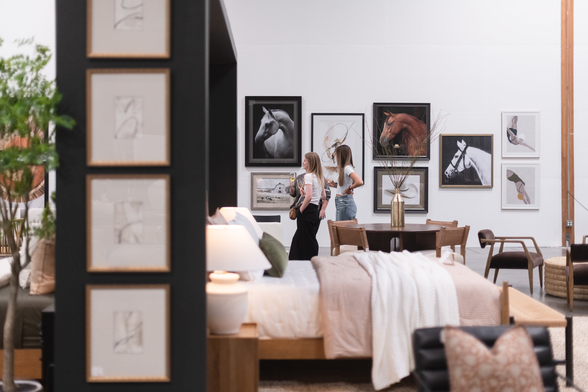 Pezzolo and Co. Outlet gallery artwork wall