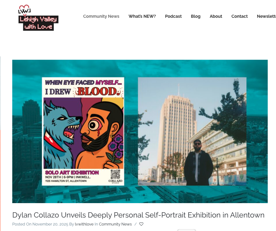 Lehigh Valley with Love: Dylan Collazo Unveils Deeply Personal Self-Portrait Exhibition in Allentown