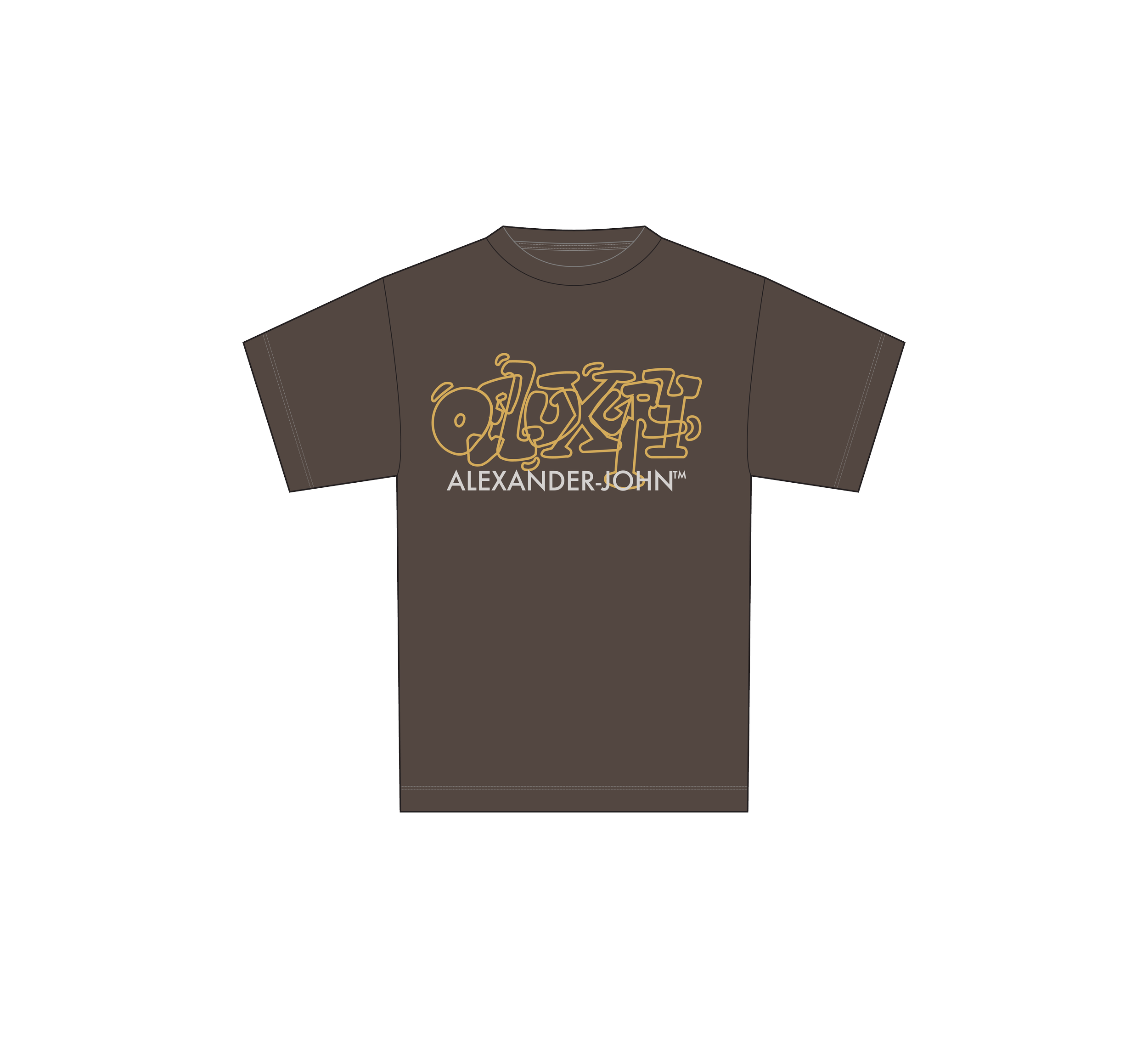 GEO-GRAPH TEE BRWN