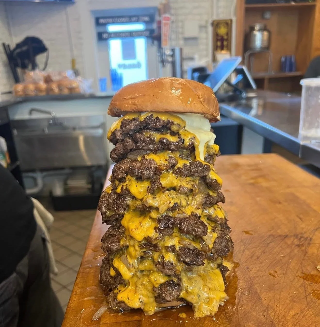 How many patties is too many?

Wrong question.