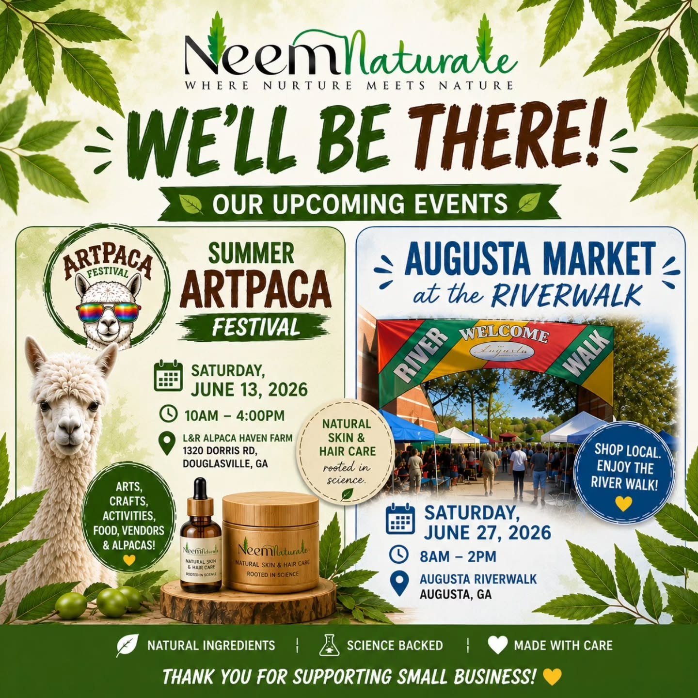 Go ahead and mark your calendars! We can't wait to see you!!

📍Douglasville, GA on 6/13/2026
📍Augusta, GA on 6/27/2026