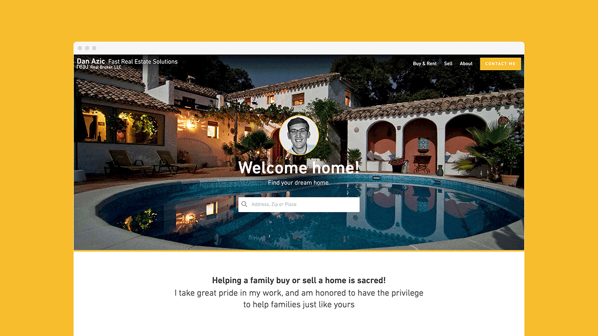 Real Agent Websites: Designing a customizable website template for over 1,000 agents.