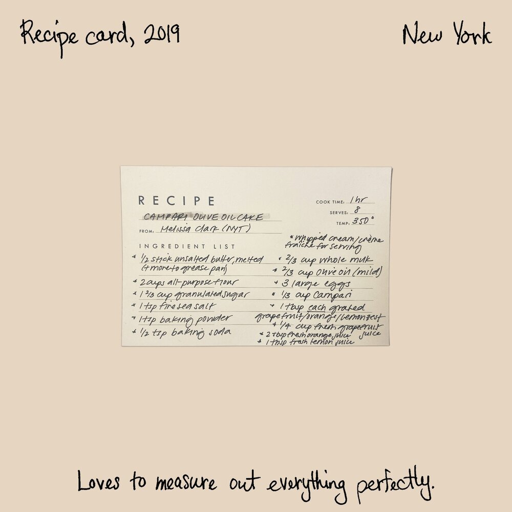 087 | Recipe card, 2019

&ldquo;I just was getting sick of looking up recipes on my phone all the time, so I found these to write down my favorites.&rdquo;

#100dayproject #the100dayproject #photography #love #partner #girlfriend #things #caitlinsthi