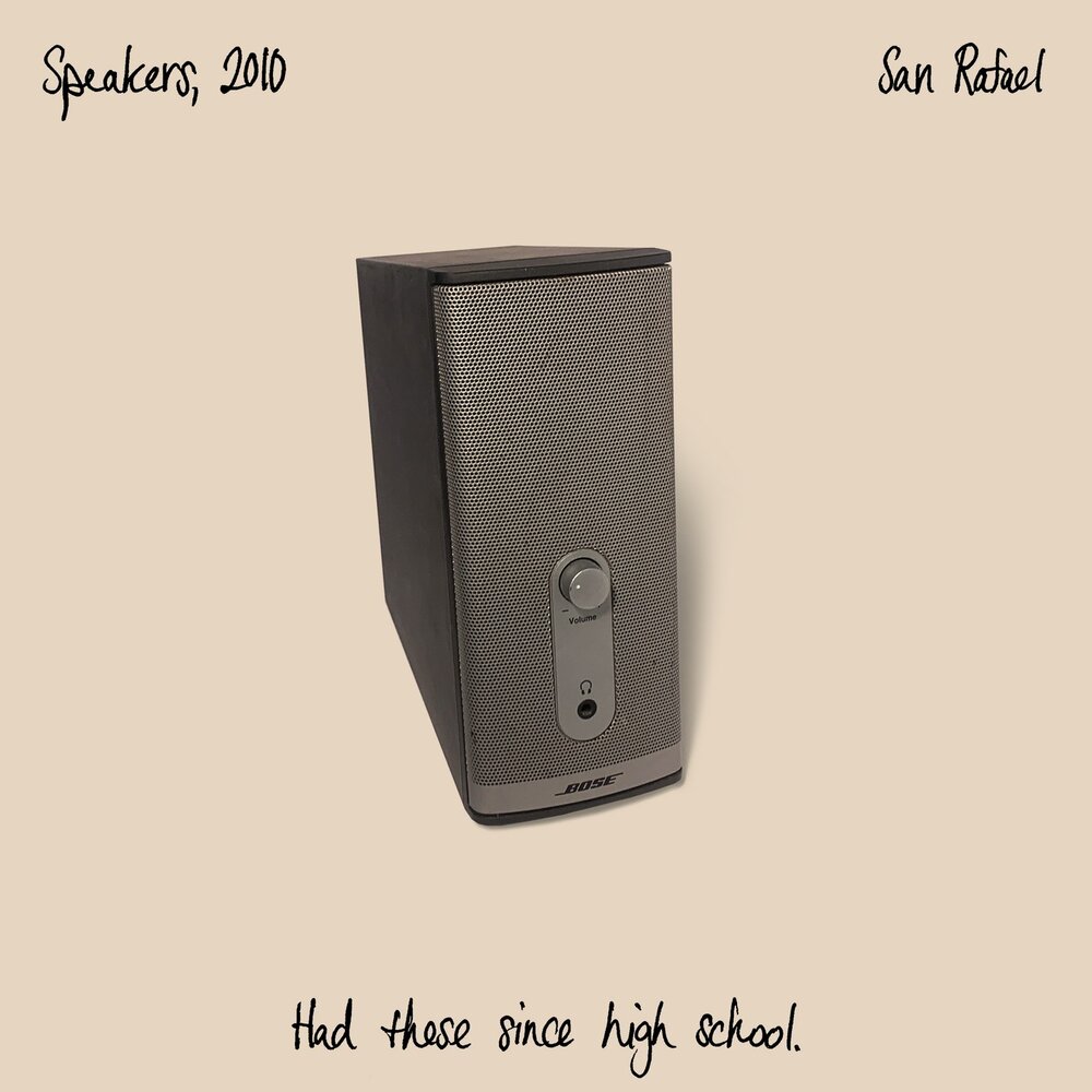 094 | Speakers, 2010

&ldquo;I got these in high school. I would play music in my room all the time&hellip; when I moved to college I brought them with me and I literally just have had them ever since.&rdquo;

#100dayproject #the100dayproject #photog