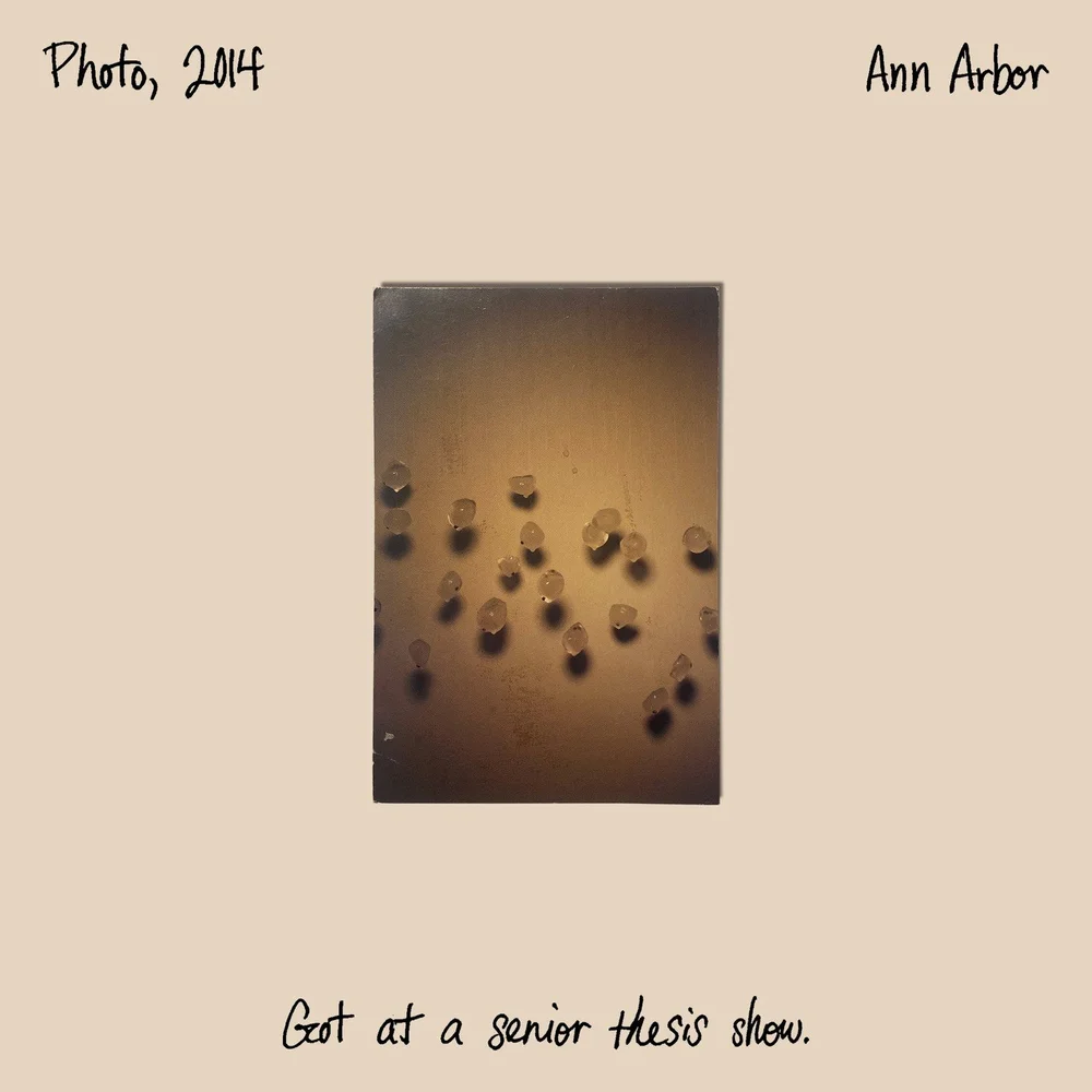 090 | Photo, 2014

&ldquo;I stared at this piece for a really long time&hellip; she had basically taken like 20 balls of ice and suspended them on like chicken wire against a white background and they just were melting. It was very ephemeral&hellip; 