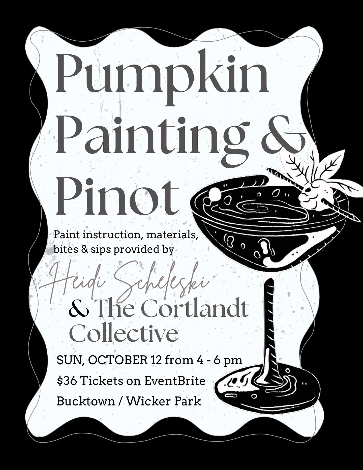 Excited to announce that I will co-hosting an autumnal paint &amp; sip with @thecortlandt.collective this October! 🎃 🥂 🎨 

There are very limited spots available, so make sure you secure yours today. Paint and supplies, drinks, and light bites wil